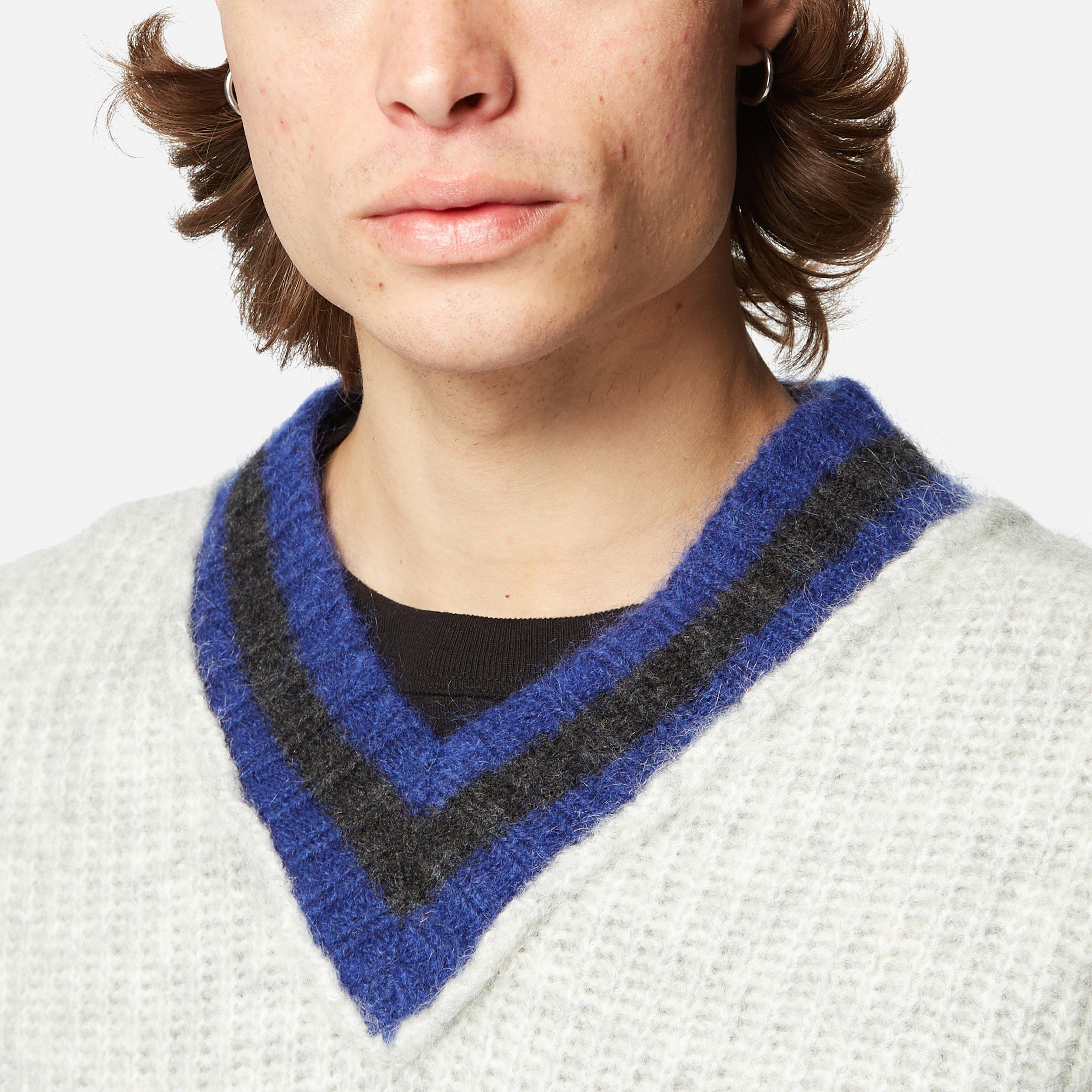 stussy Mohair Tennis モヘアテニスニットvネック M | fermedesnoyers.be