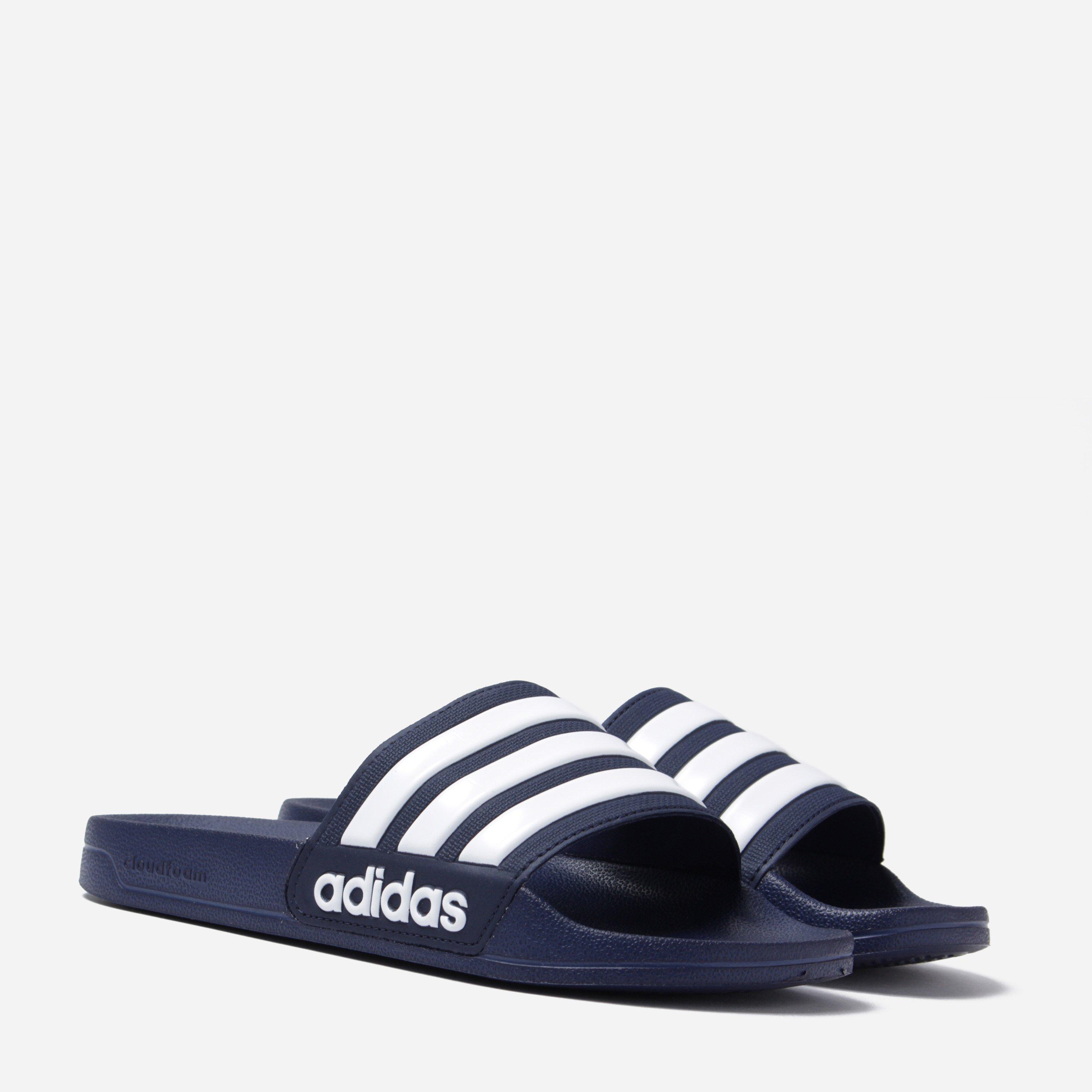 adidas Synthetic Cloudfoam Adilette Slides in Navy (Blue) for Men - Lyst