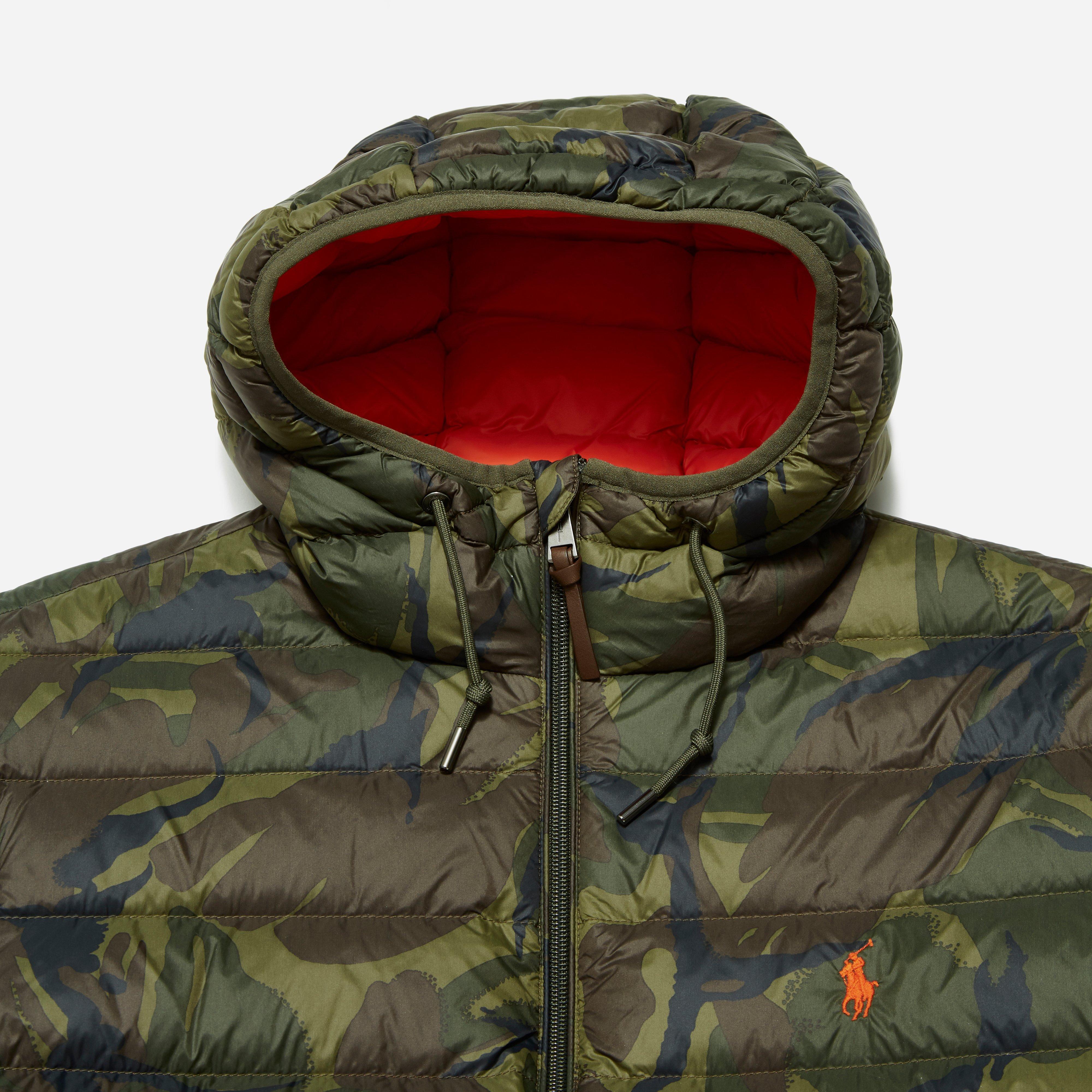packable camo down jacket