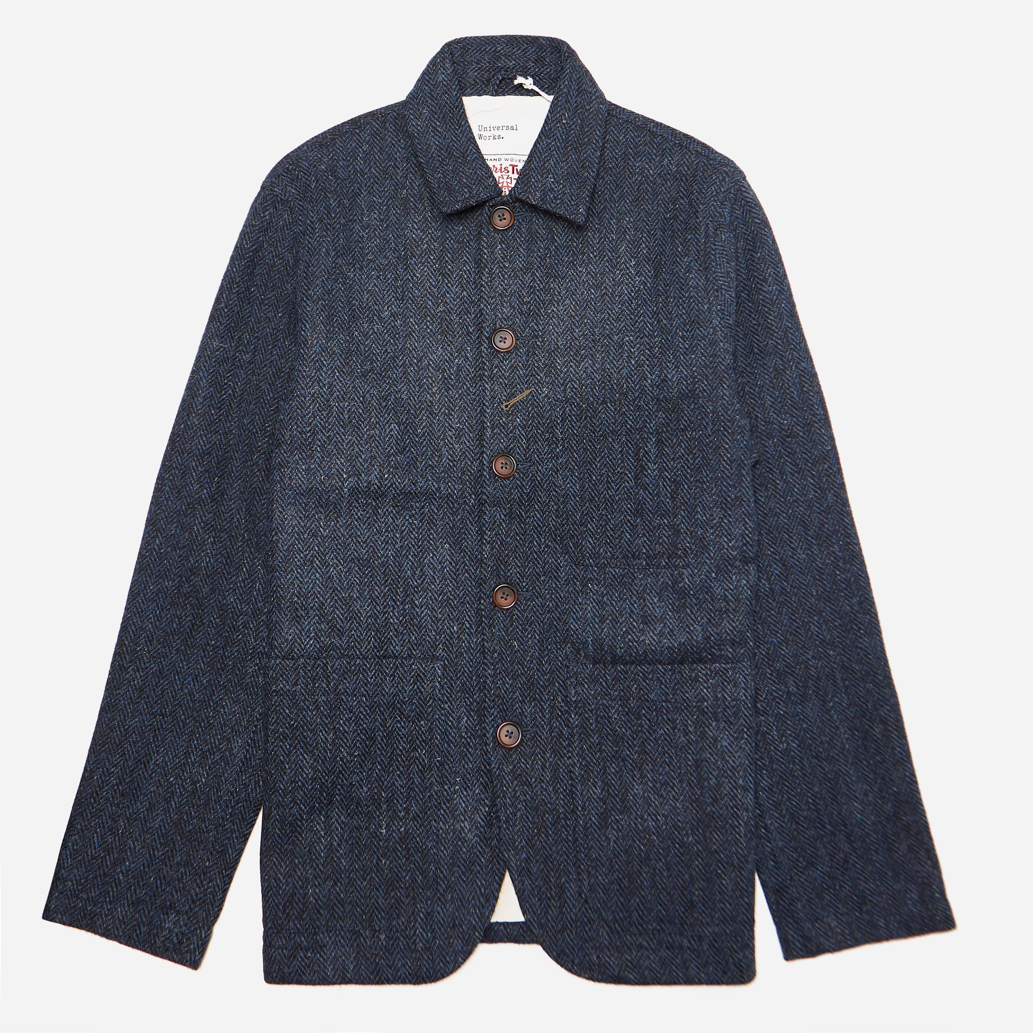 Universal Works Tweed Bakers Chore Jacket in Blue for Men Lyst