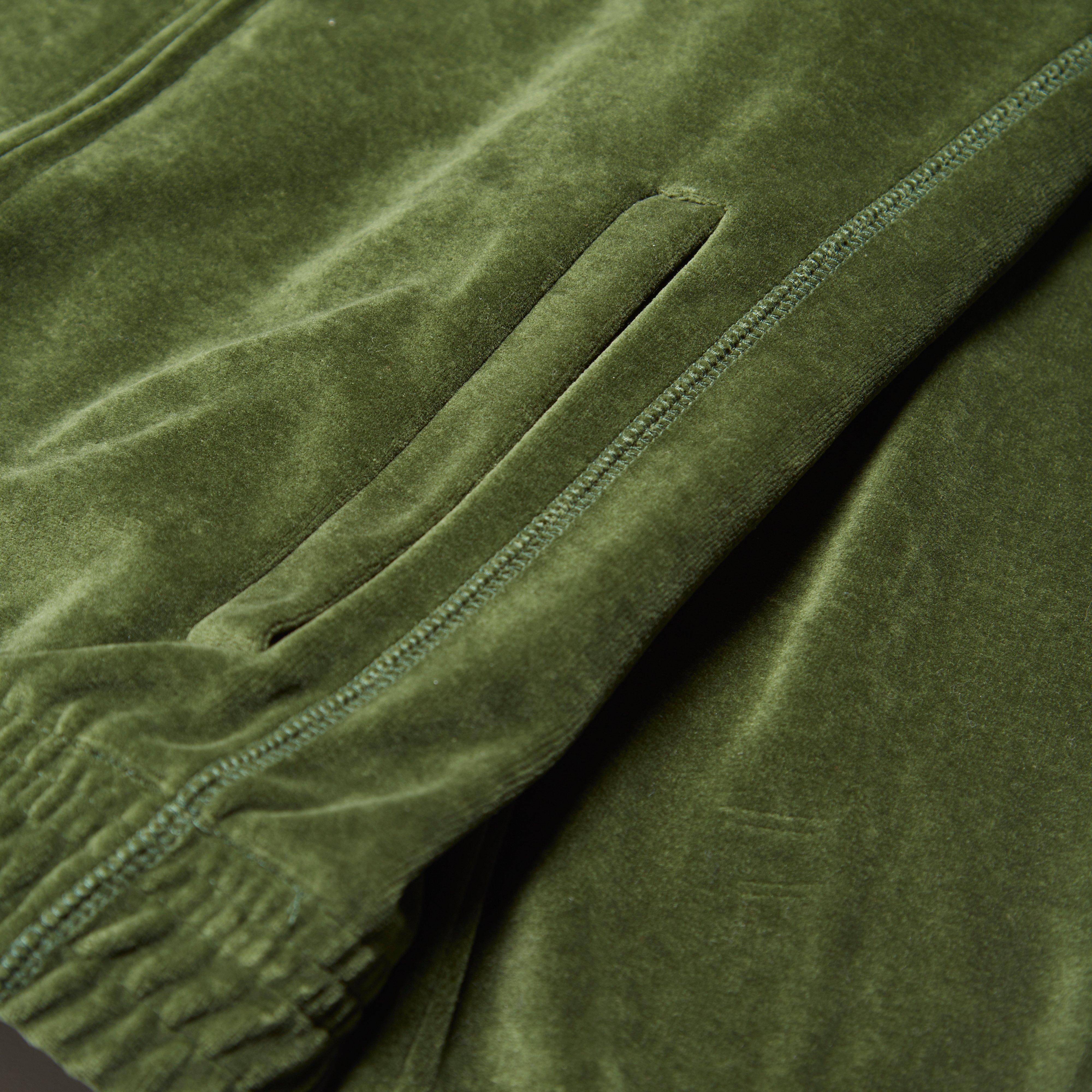 champion green velour track top