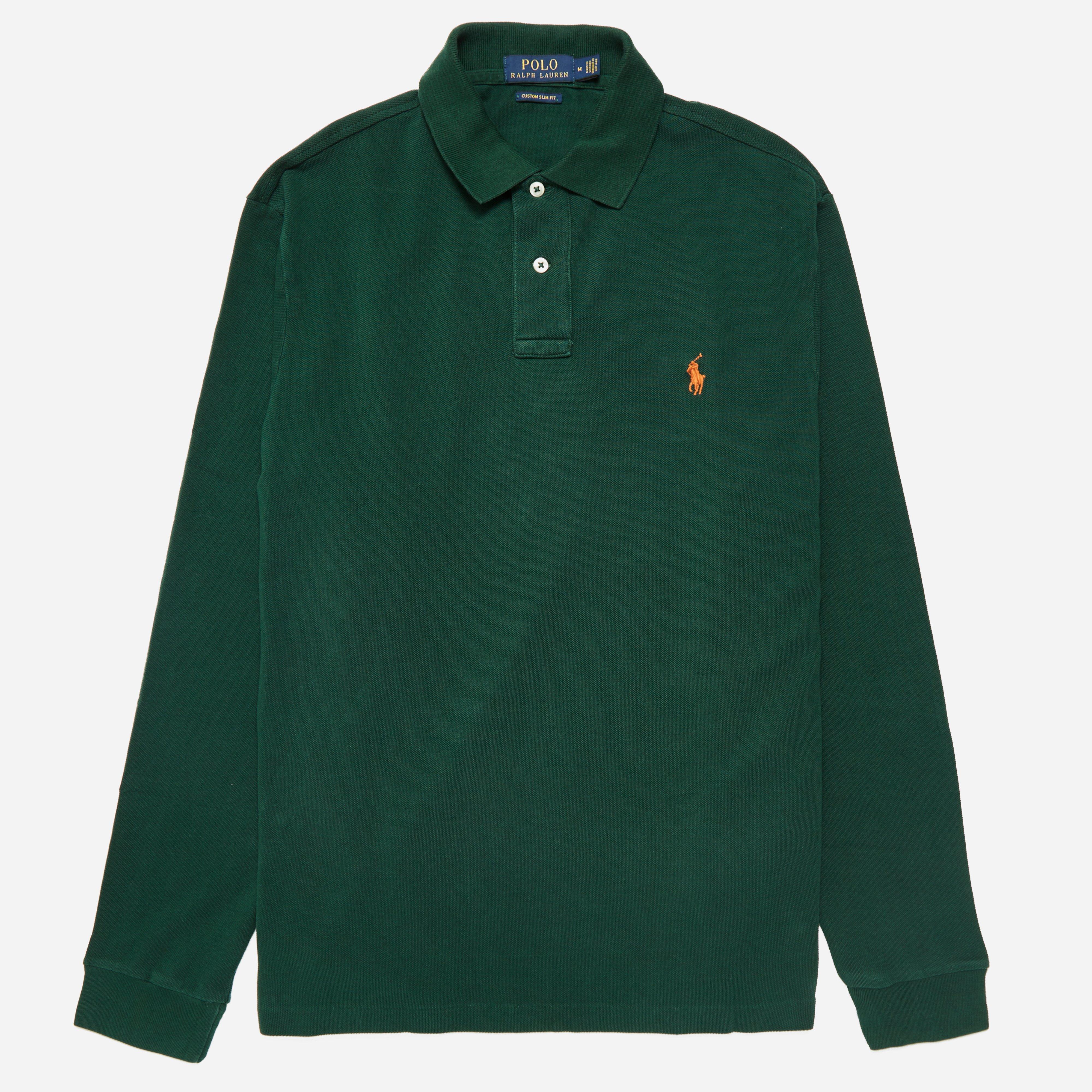Polo Ralph Lauren Long Sleeve Polo Shirt in Green for Men - Lyst