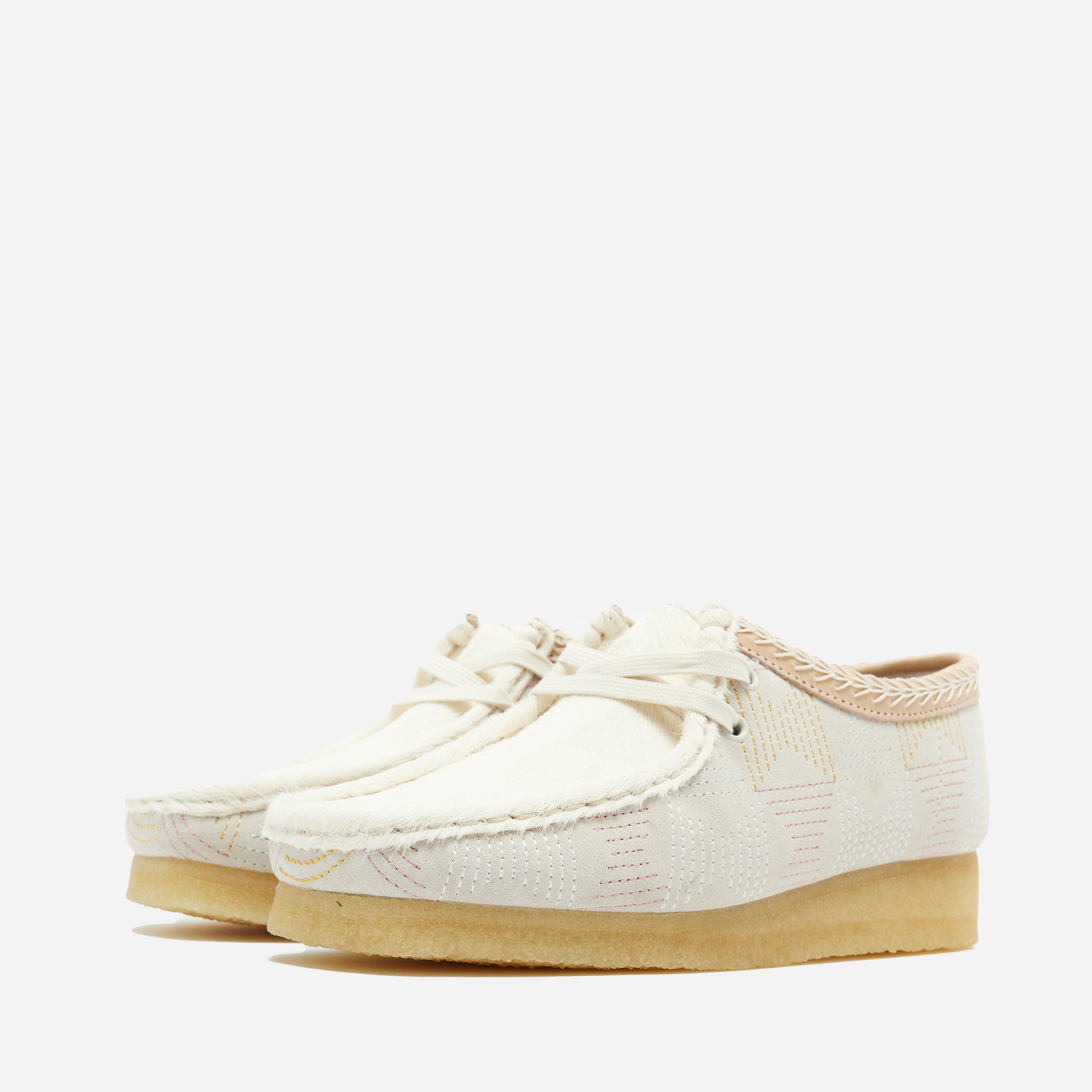 Clarks Wallabee Off White Hairy | Lyst UK