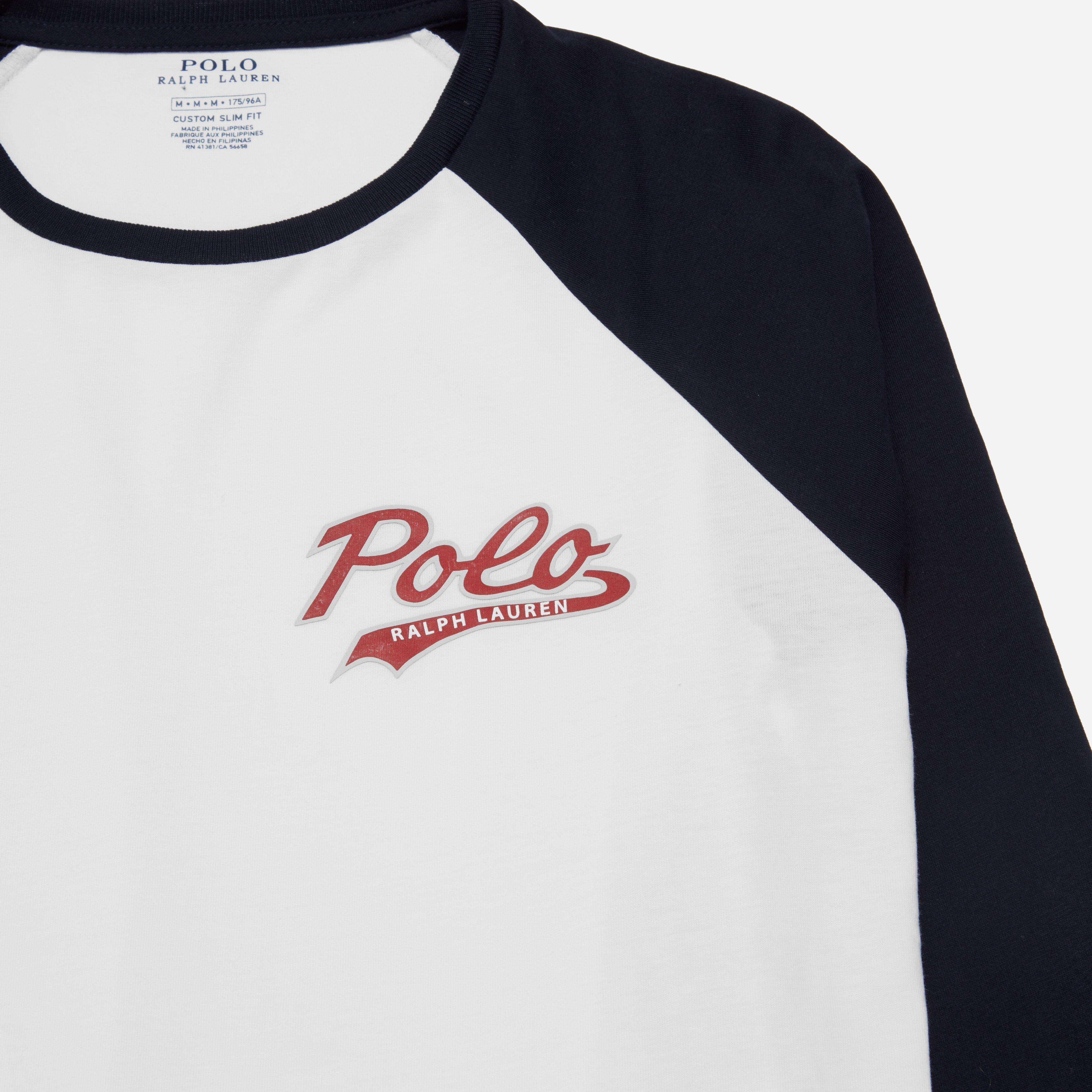 Polo Ralph Lauren Cotton Long Sleeve Raglan T-shirt in White for Men - Lyst