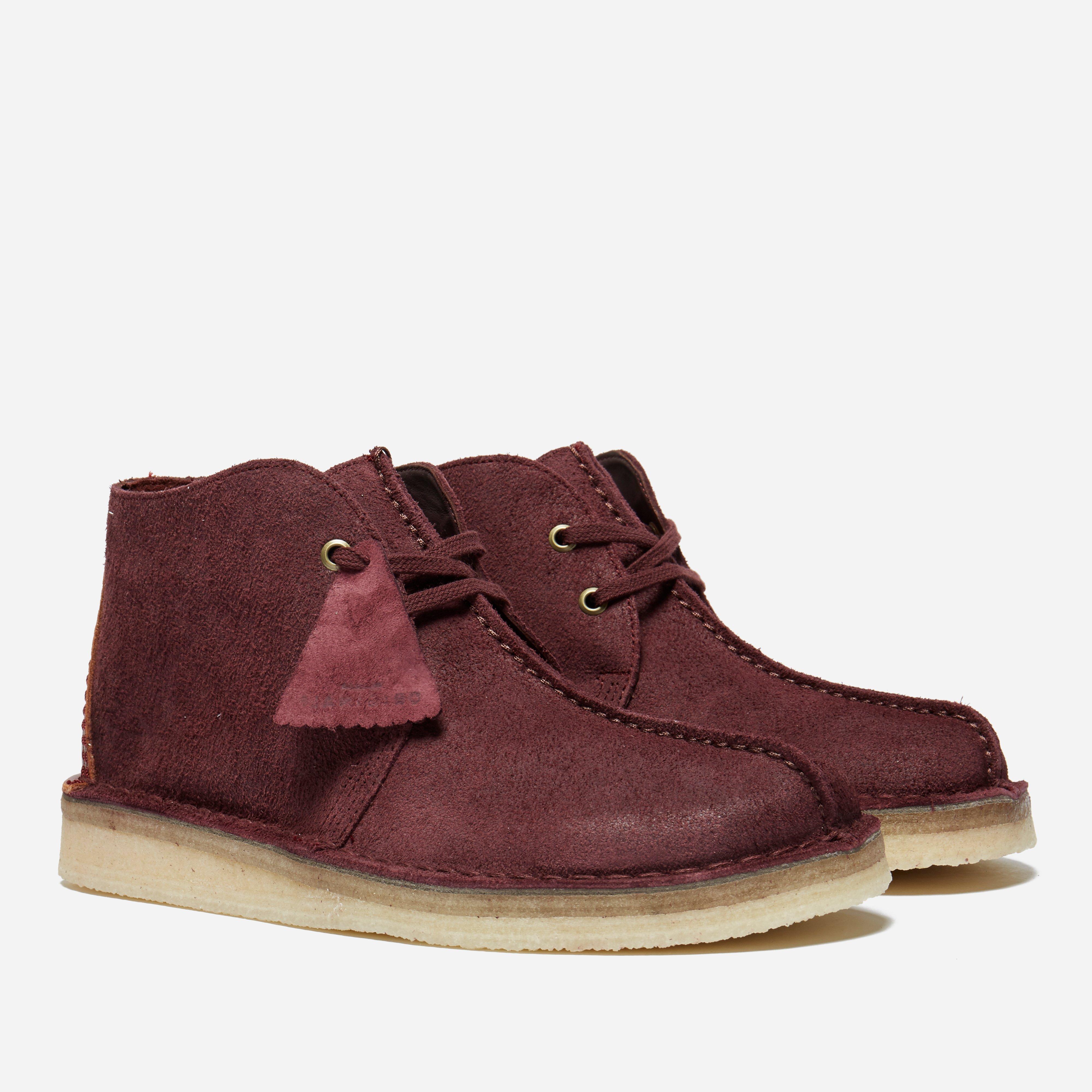 clarks desert trek burgundy