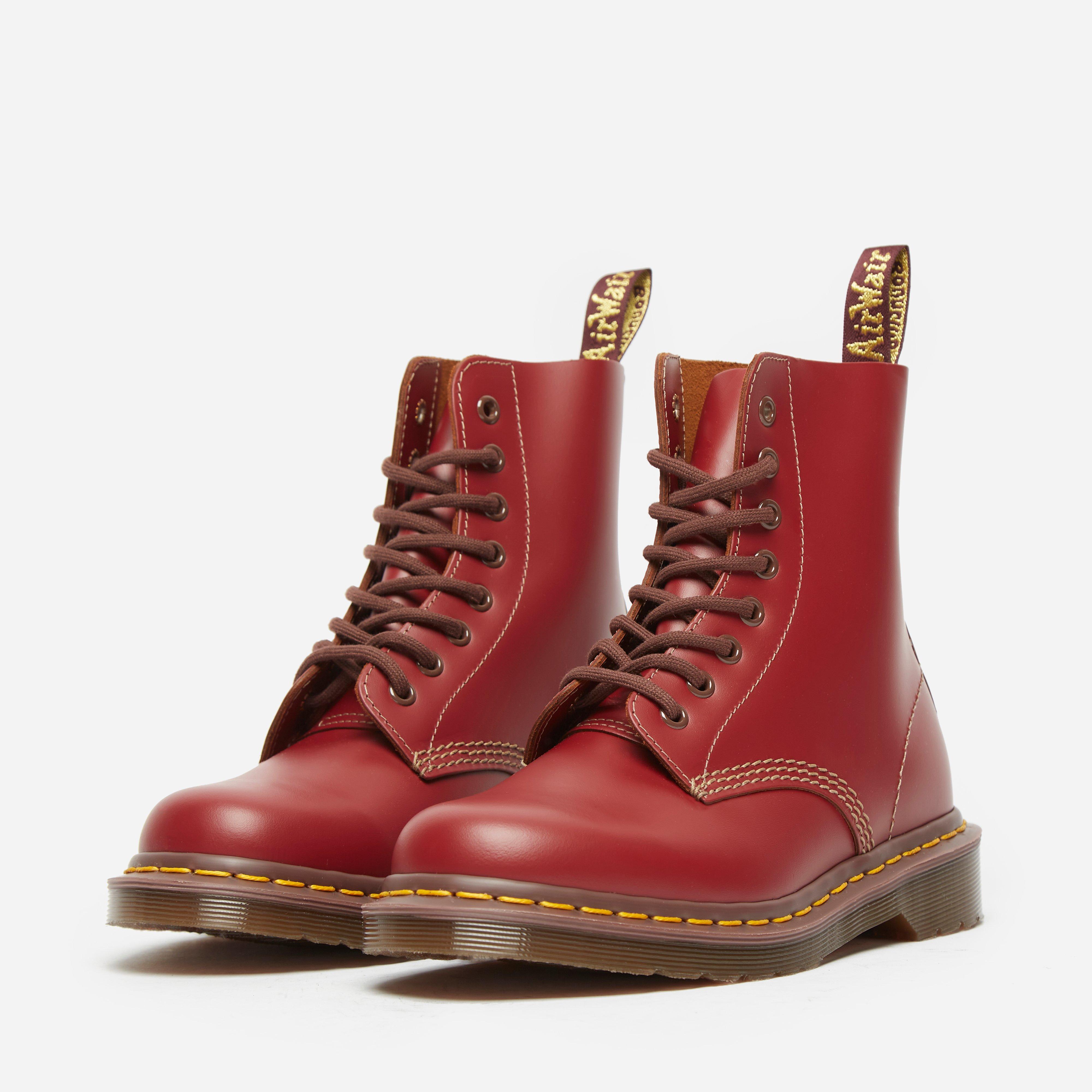 Dr. Martens Leather Vintage 1460 Quilon Boots Mie Women's in Red | Lyst  Canada