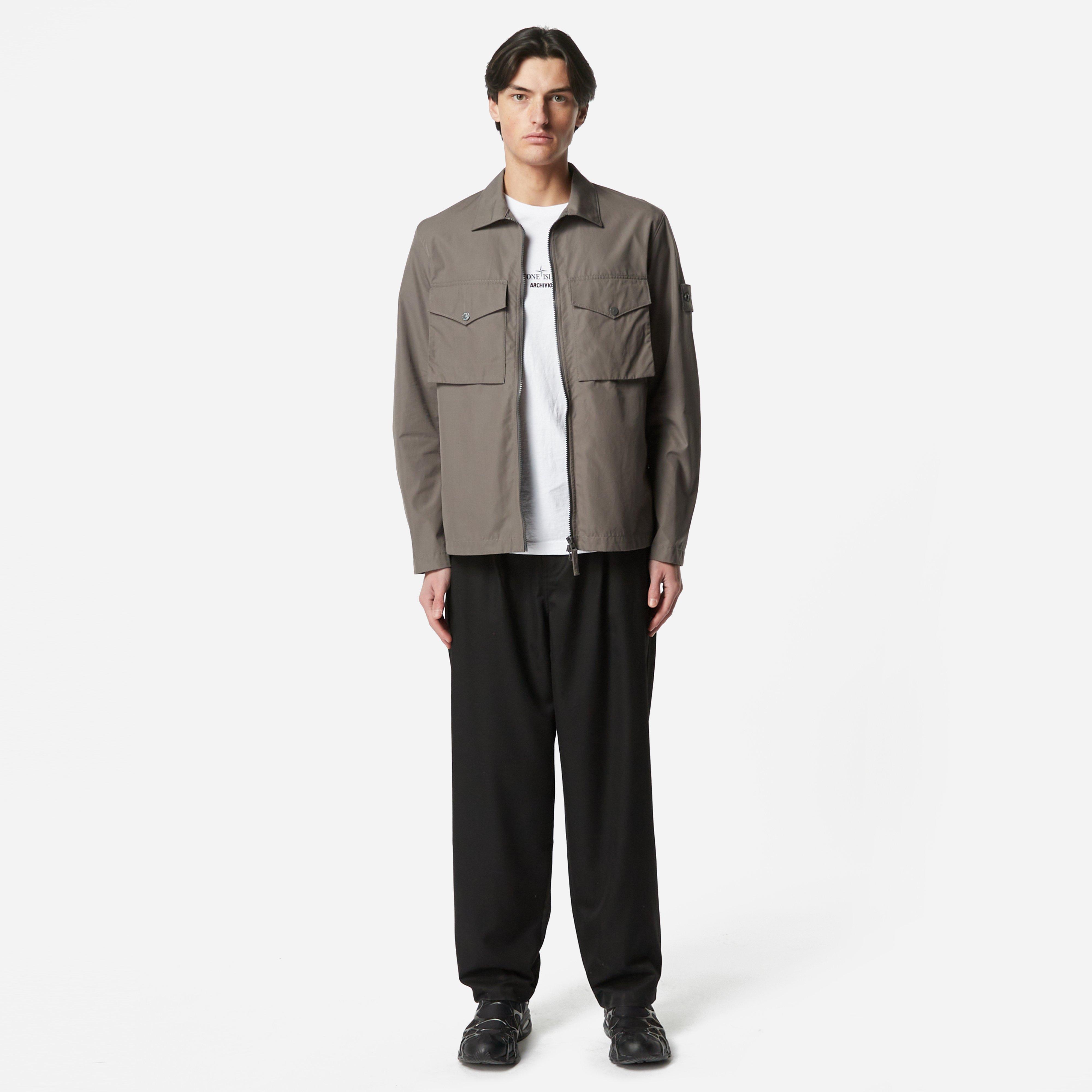 Stone Island Ghost Overshirt in Gray for Men | Lyst