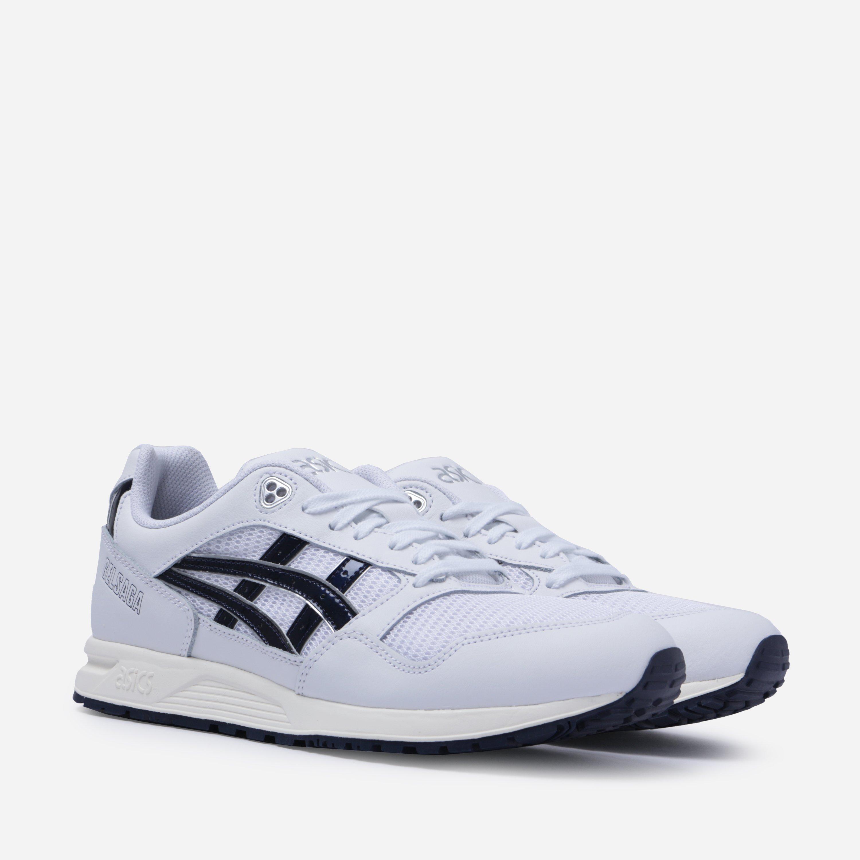 asics gel saga white white
