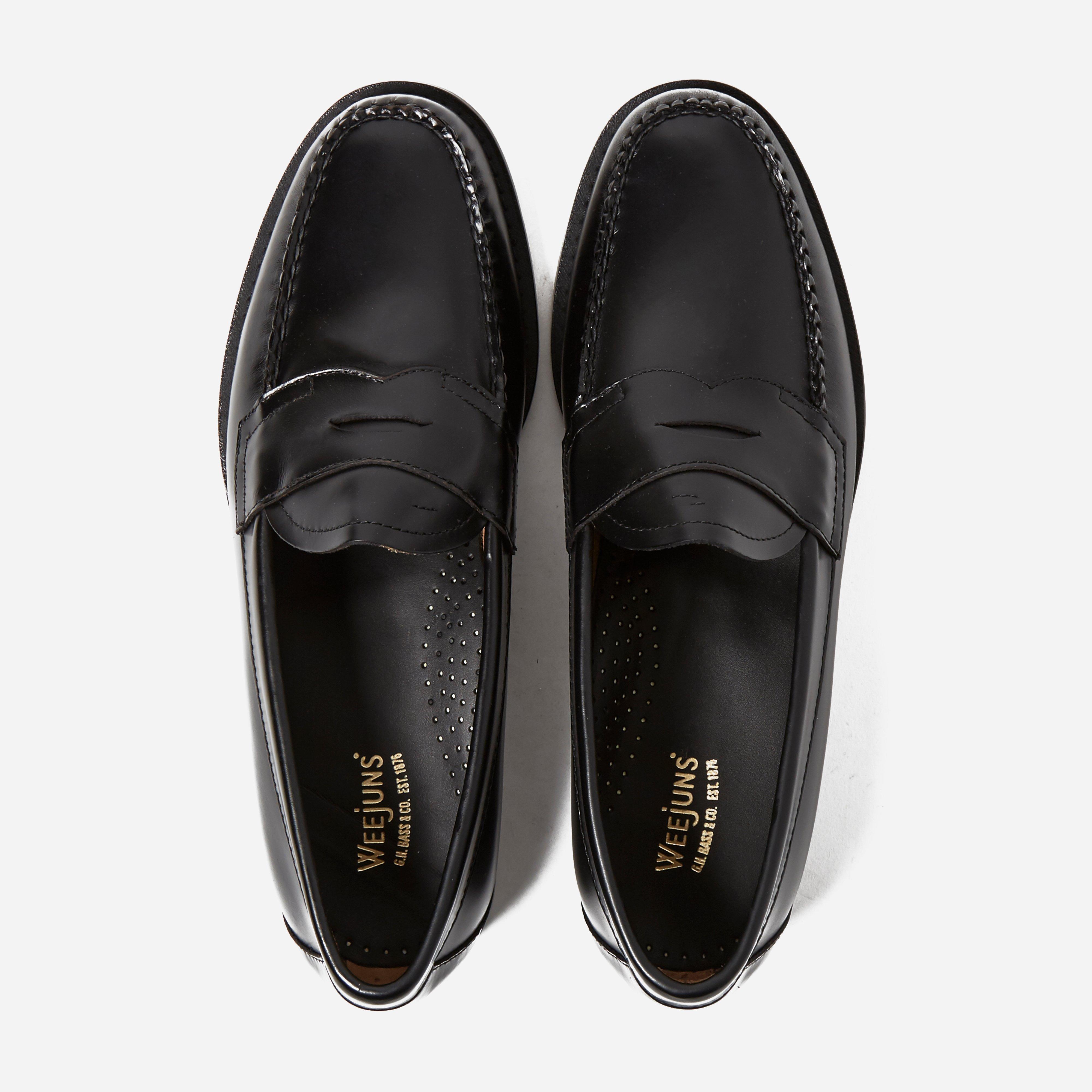 G.H.BASS Leather Bass Weejun Logan Penny Loafer in Black for Men - Lyst