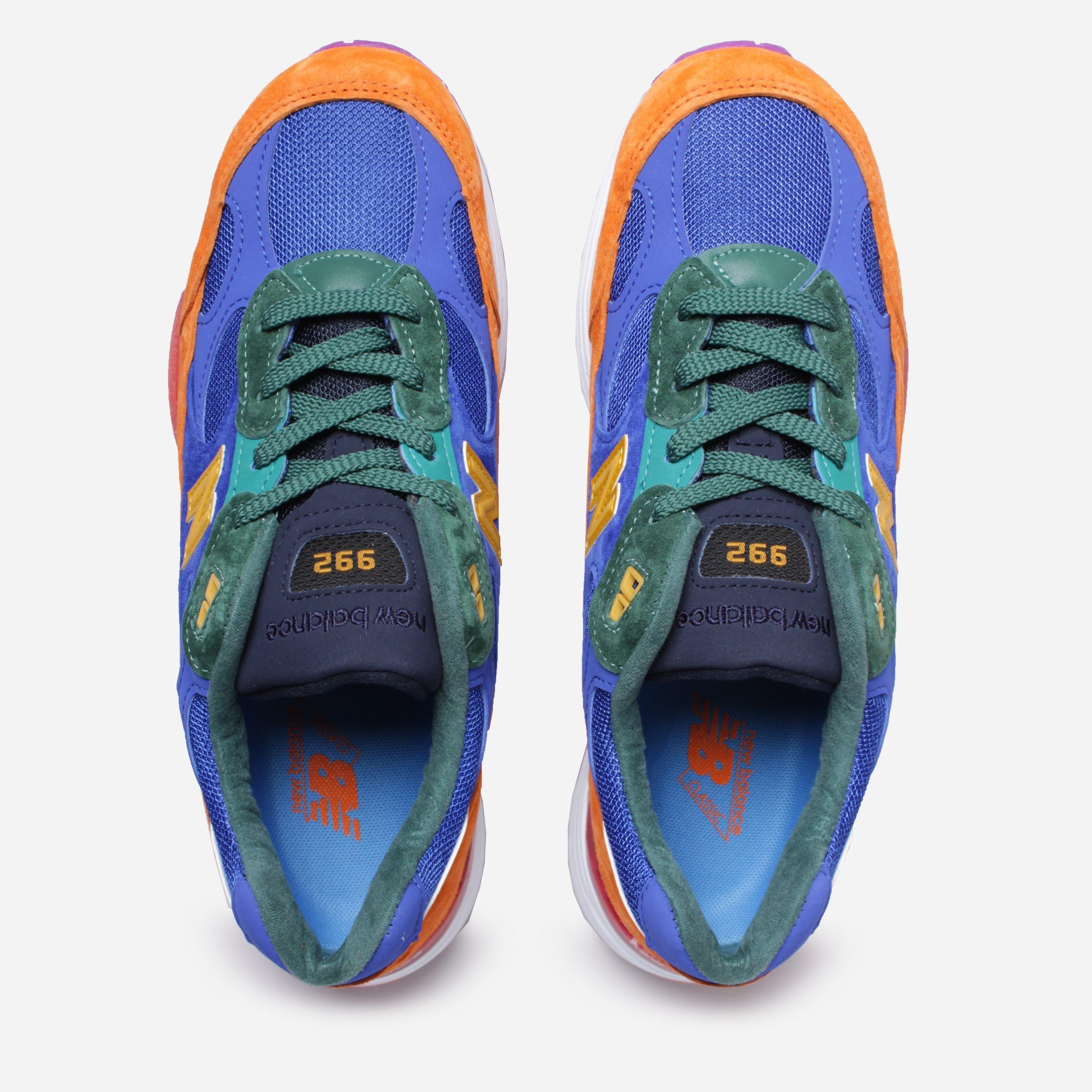 New Balance Suede 992 Low-top Sneakers in Orange/Blue/Yellow (Blue 