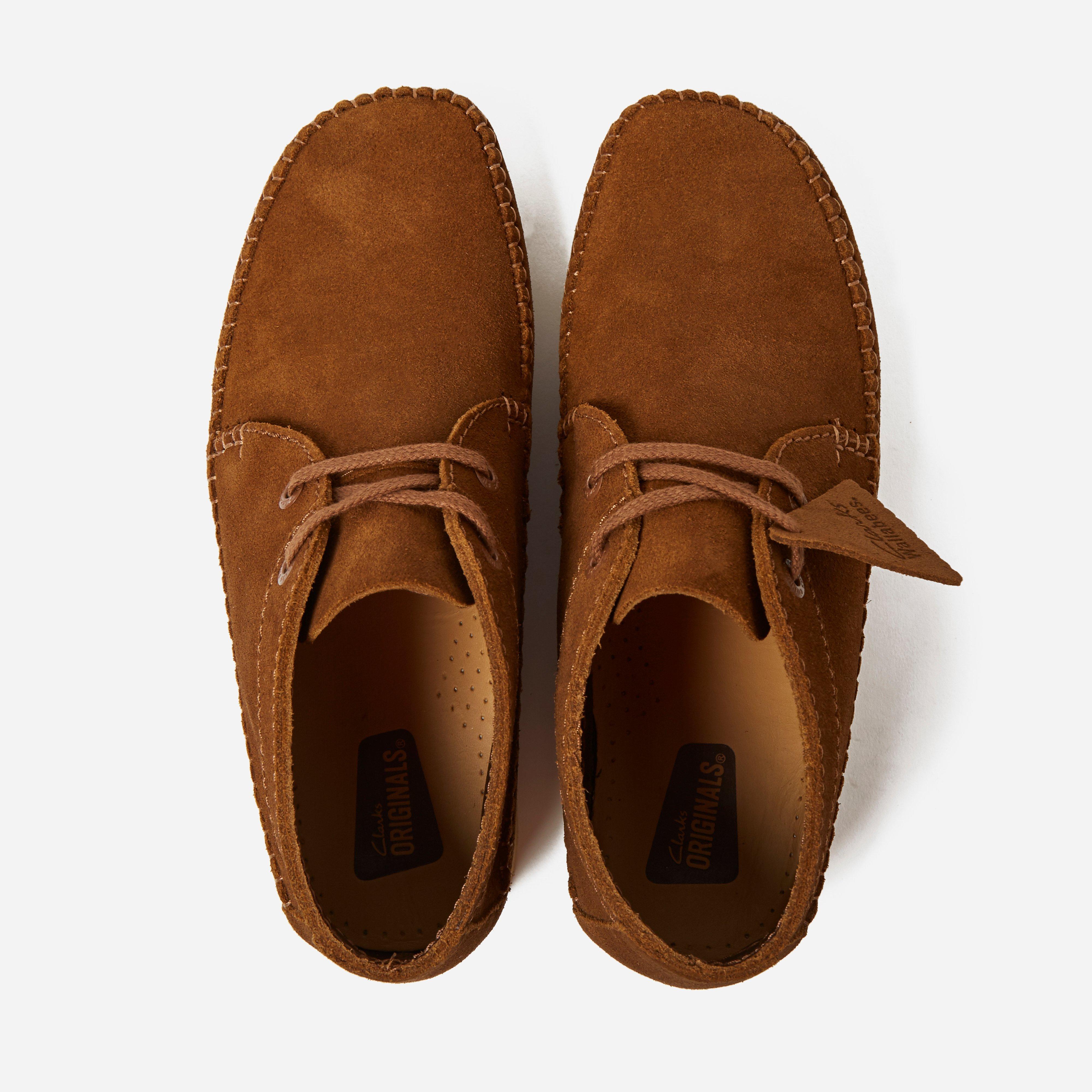 clarks weaver boot brown suede