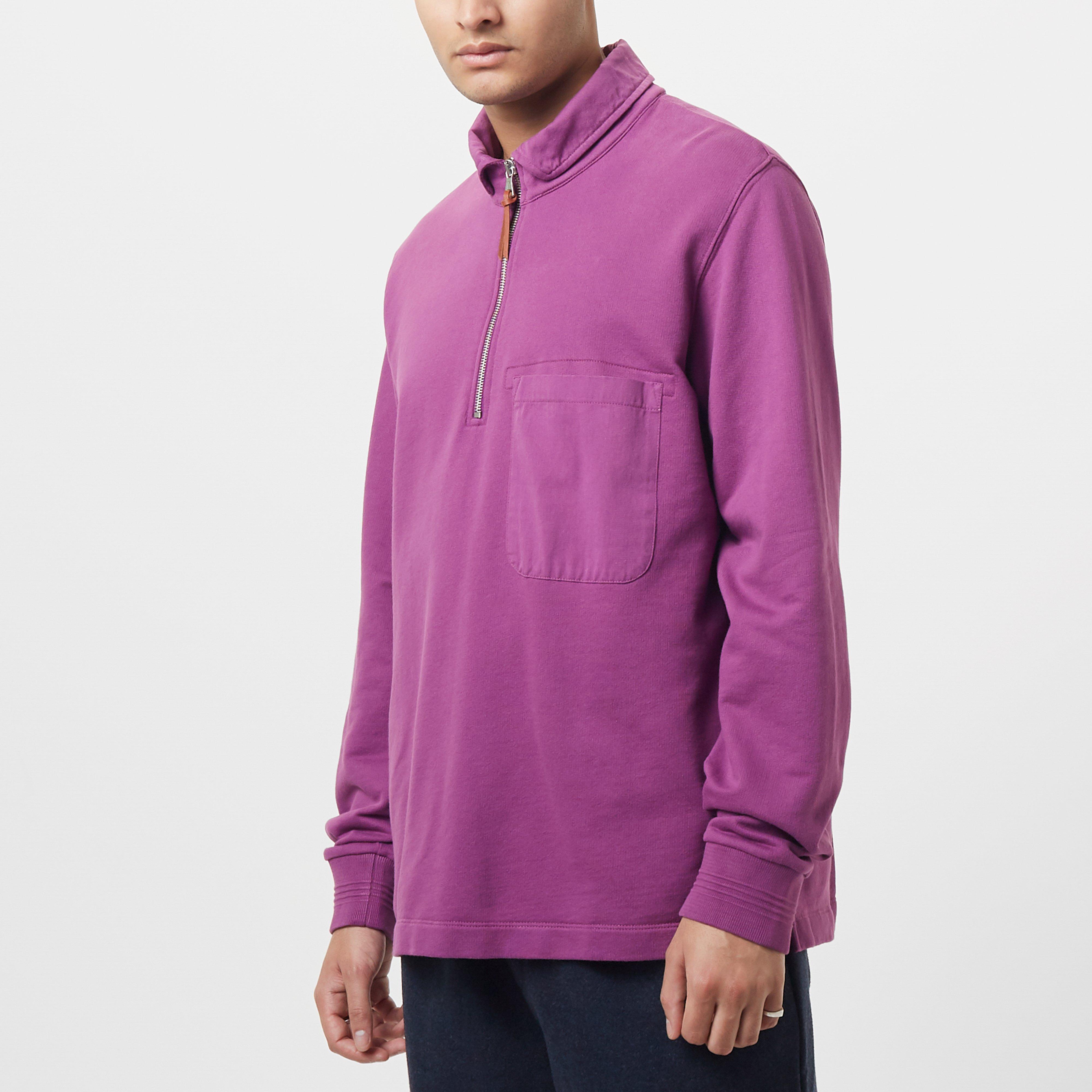 purple quarter zip pullover