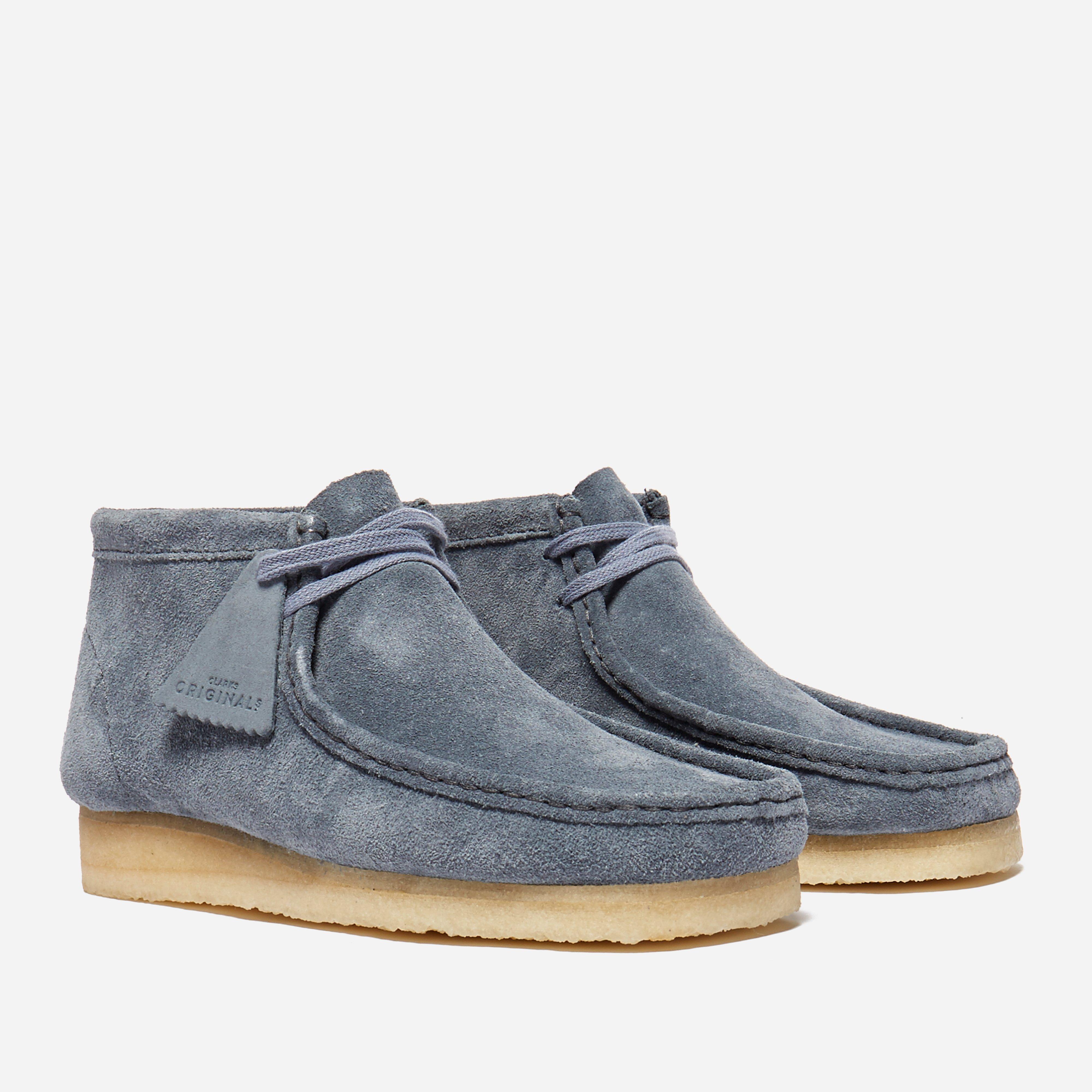 Clarks Suede Wallabee Boot in Blue for Men - Lyst