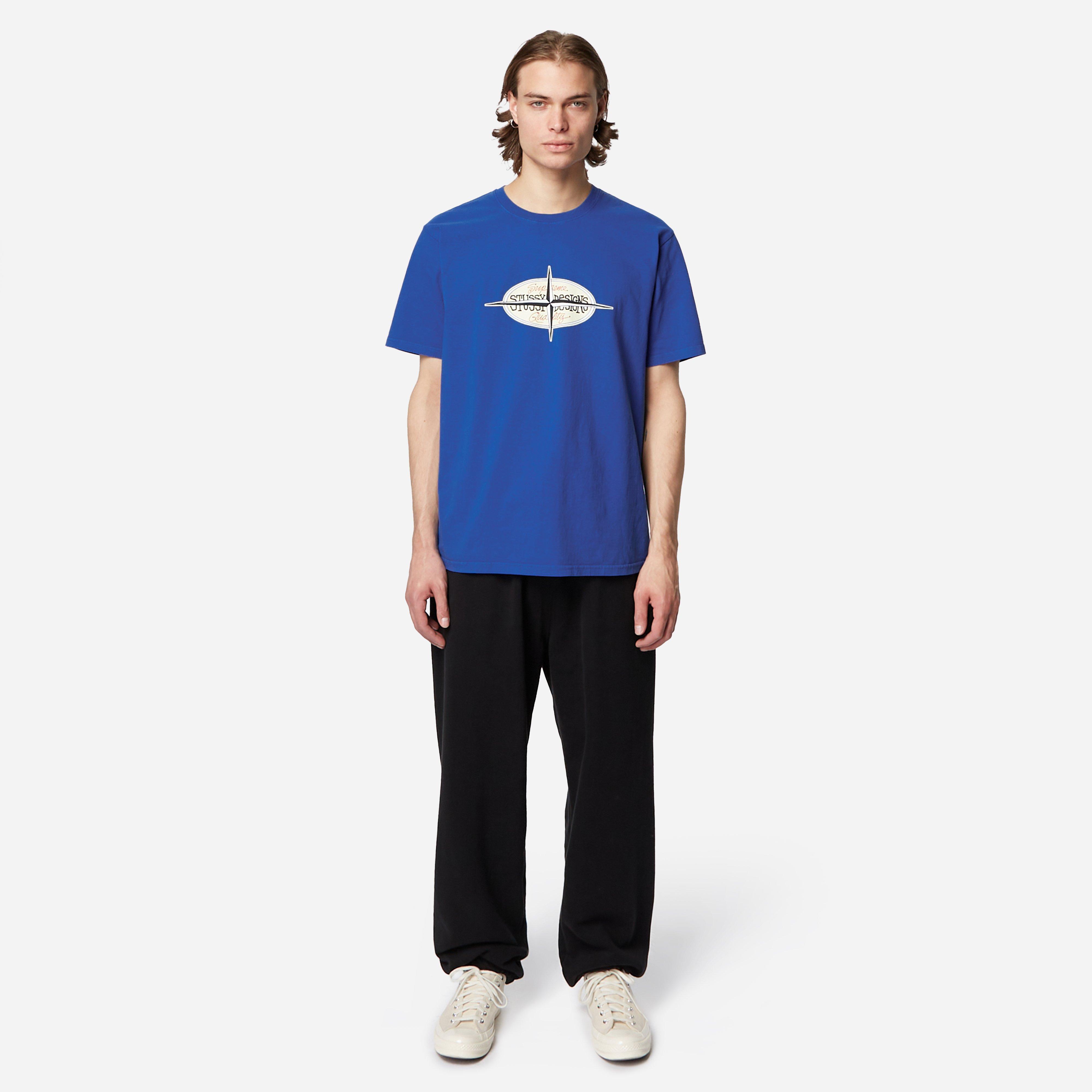 Stussy Points Pigment Dyed T-shirt in Blue for Men | Lyst Canada