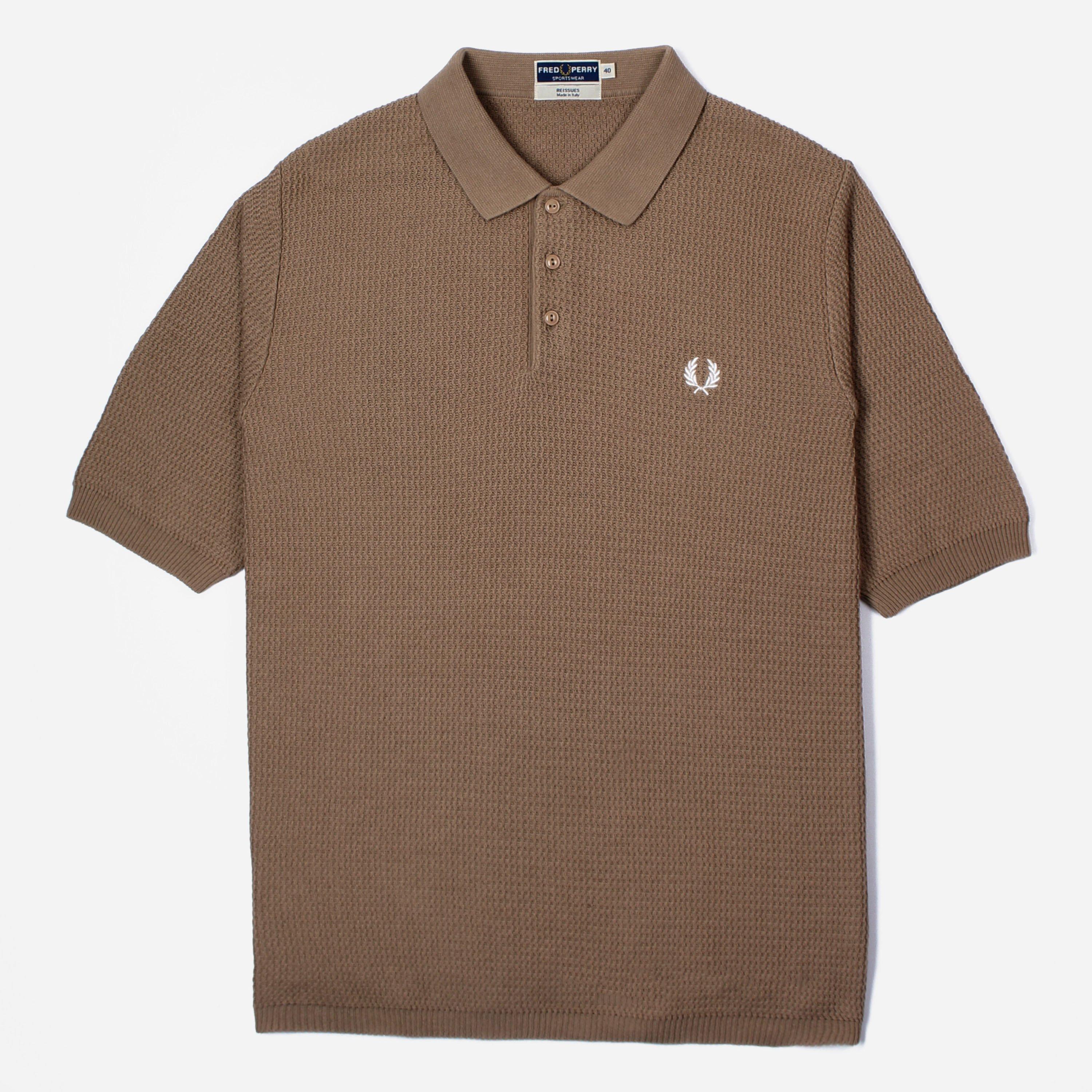 fred perry long sleeve knitted polo