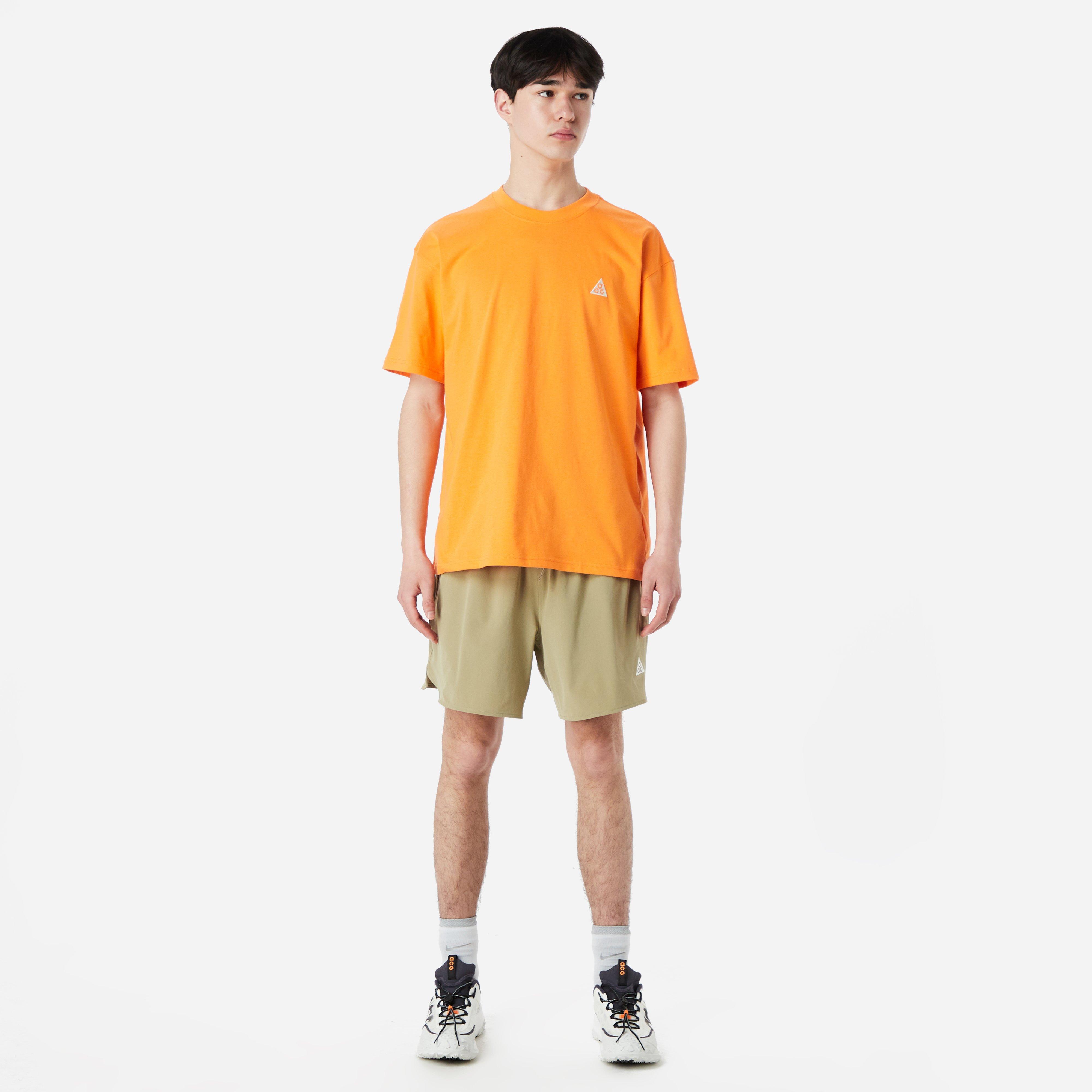 Nike Acg Short Sleeve T-shirt in Orange for Men | Lyst