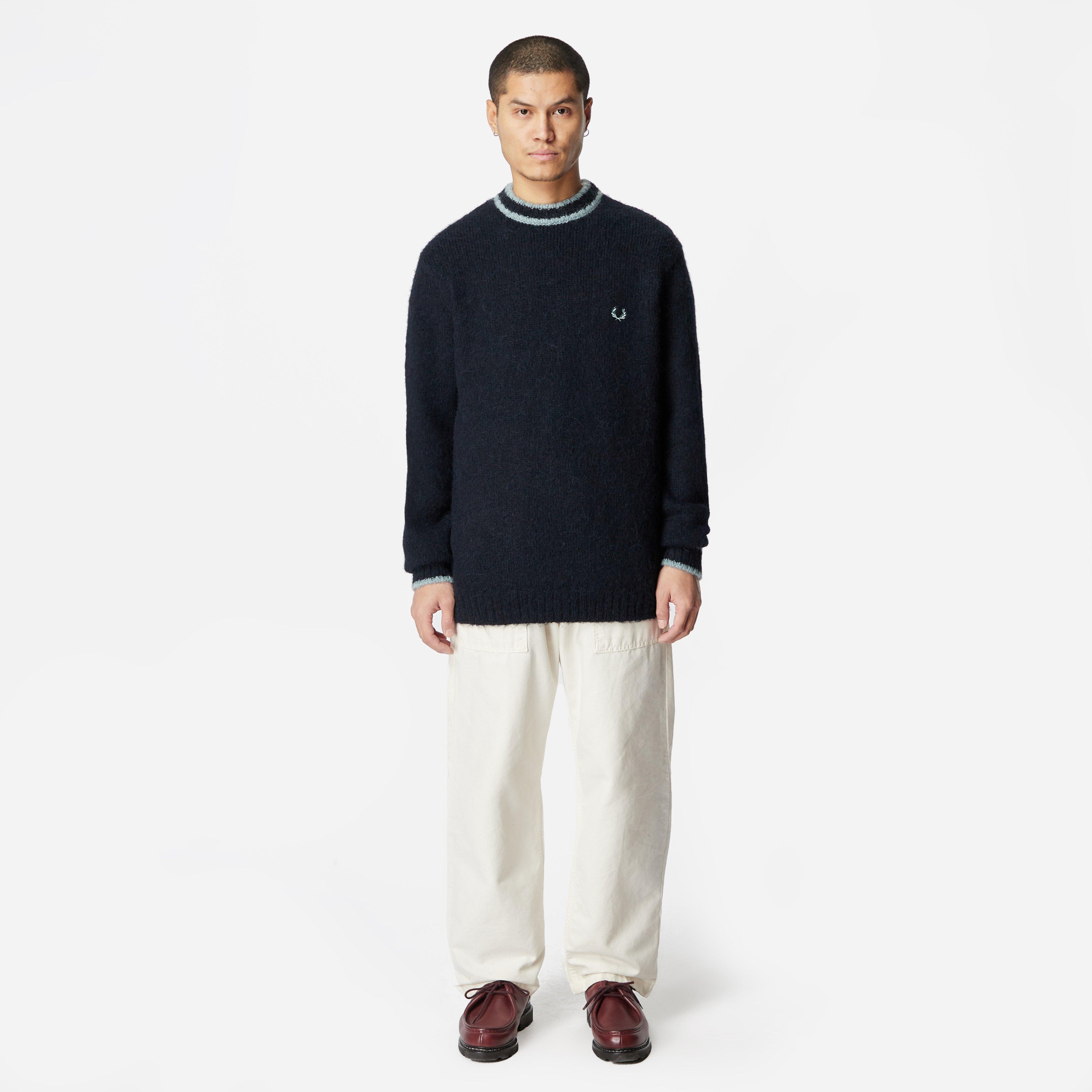 Fred Perry Alpaca Blend Jumper in Blue for Men | Lyst