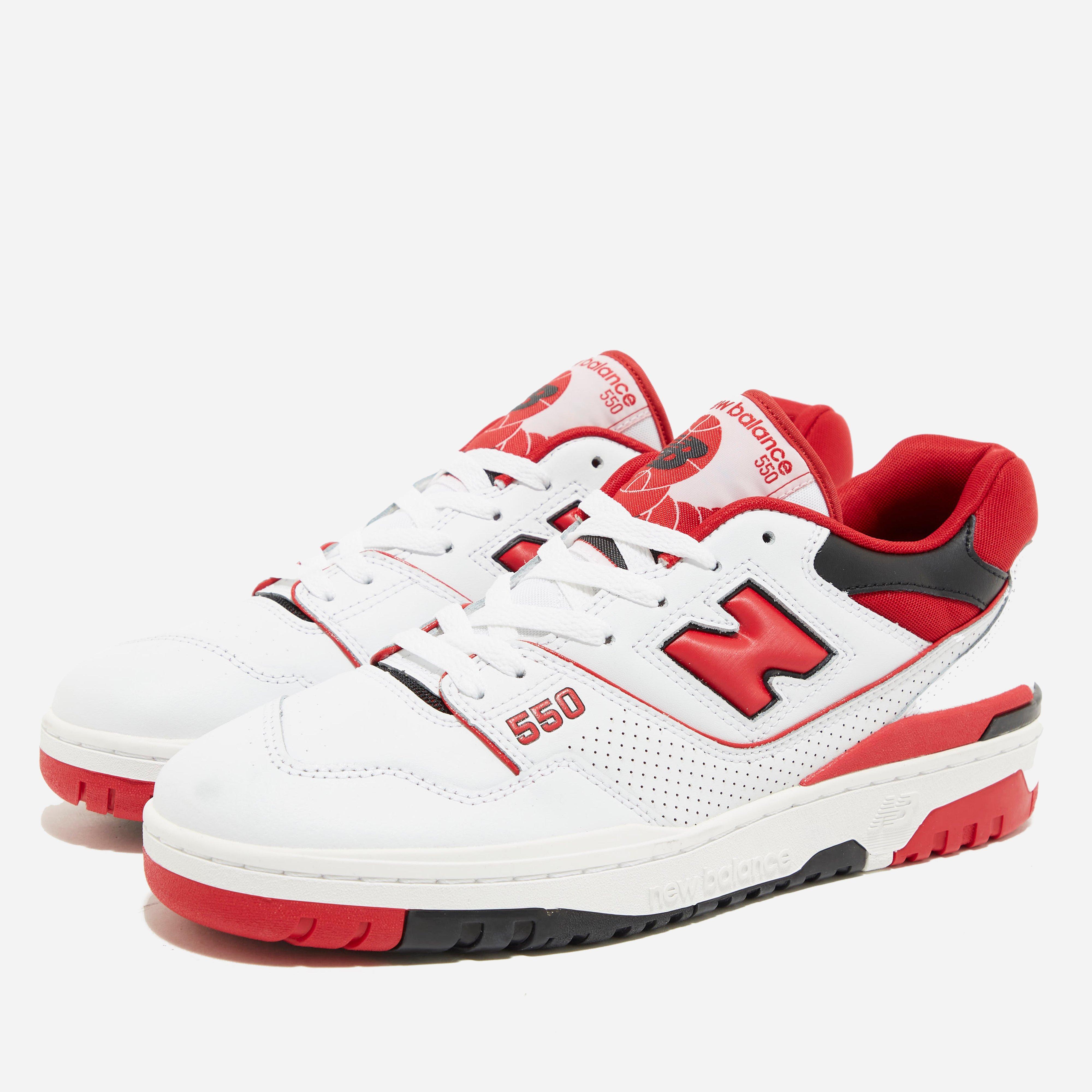 new balance 550 red and white
