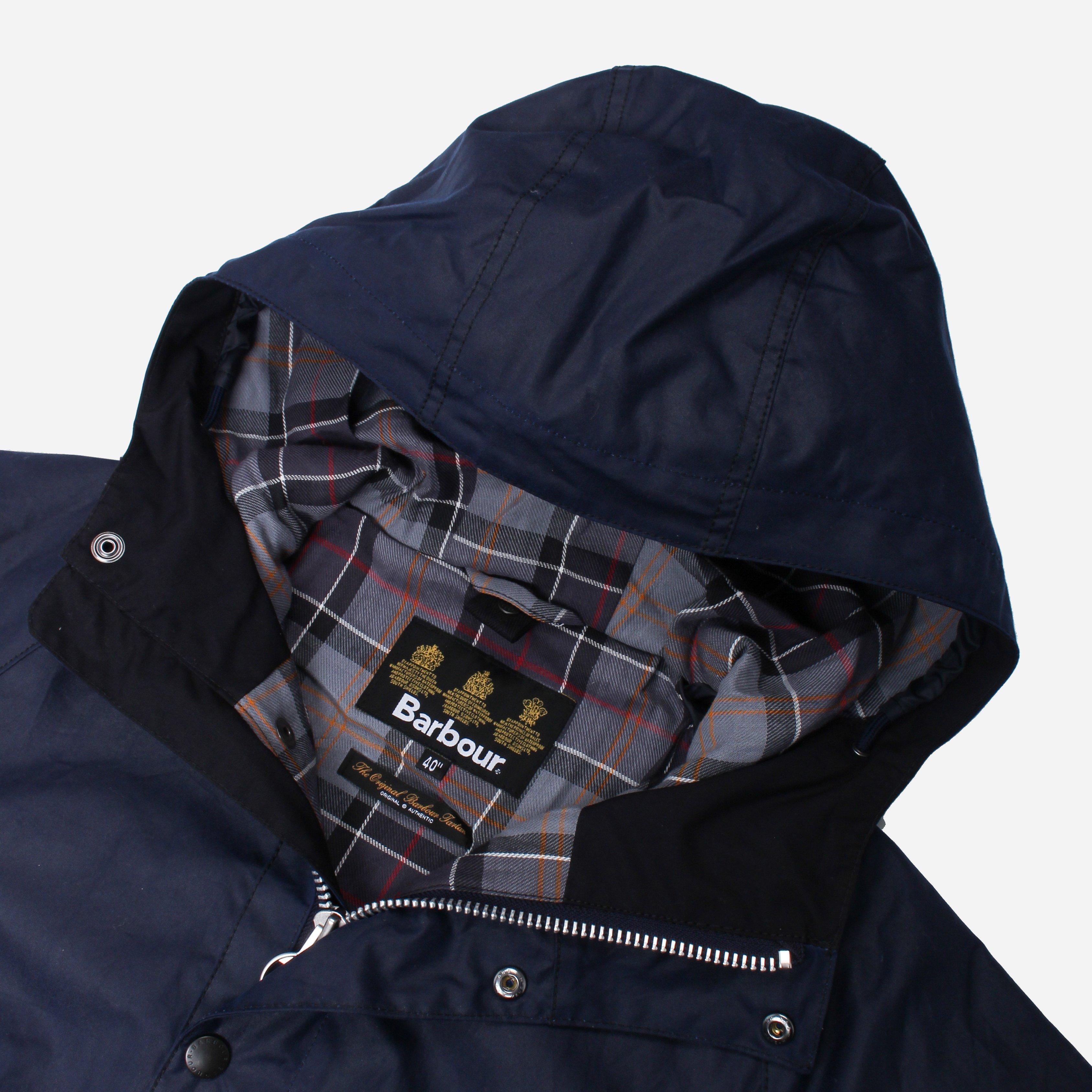 Barbour Bedale Hooded Wax Jacket in Navy (Blue) for Men Lyst