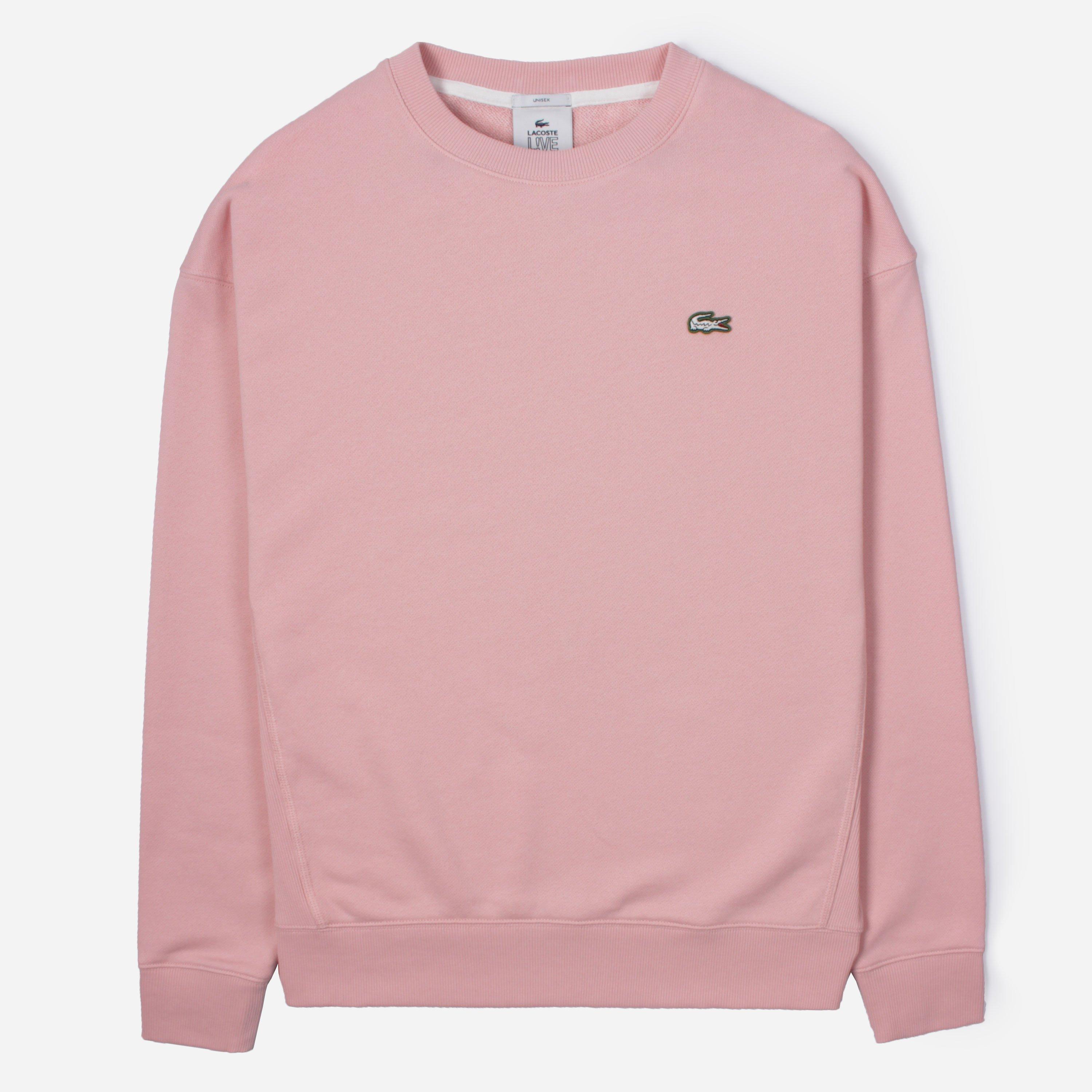 Lacoste Live Logo Sweatshirt in Pink for Men | Lyst