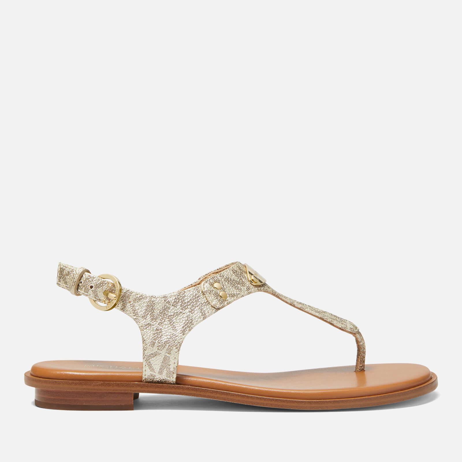 MICHAEL Michael Kors Mallory Toe Post Leather Sandals in White | Lyst