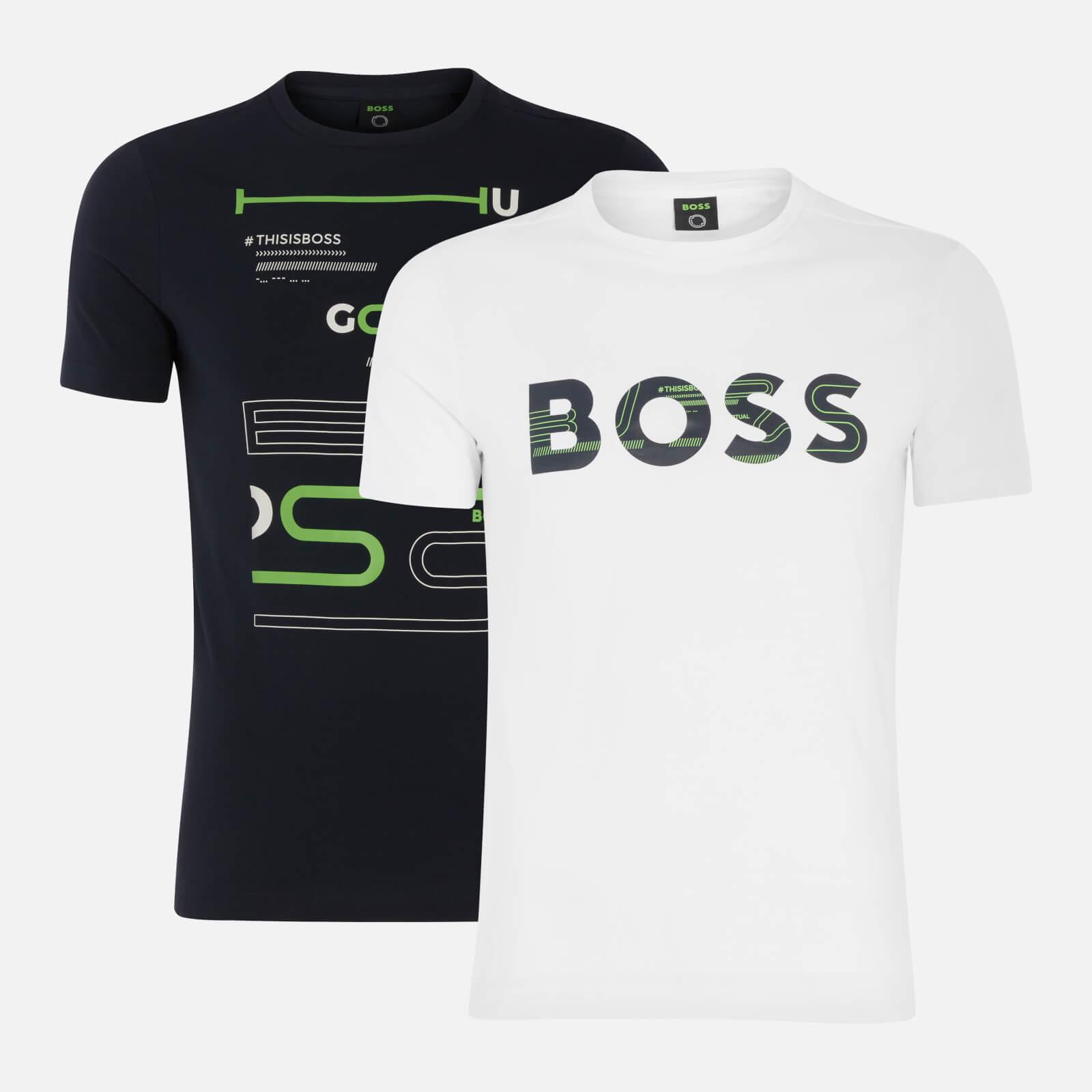 BOSS Green 2-pack T-shirts in Black for Men | Lyst