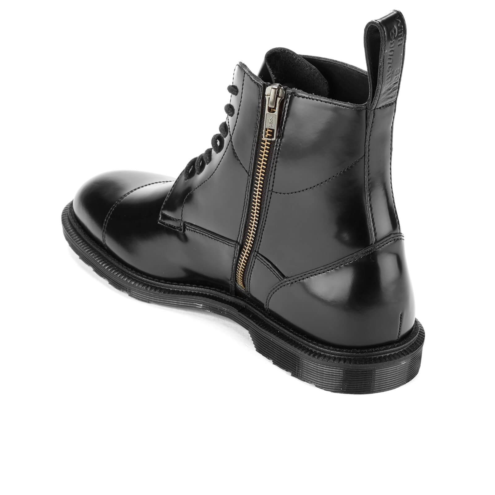 Dr. Martens Leather Henley Winchester Polished Smooth 7-eye Zip Boots in  Black for Men | Lyst