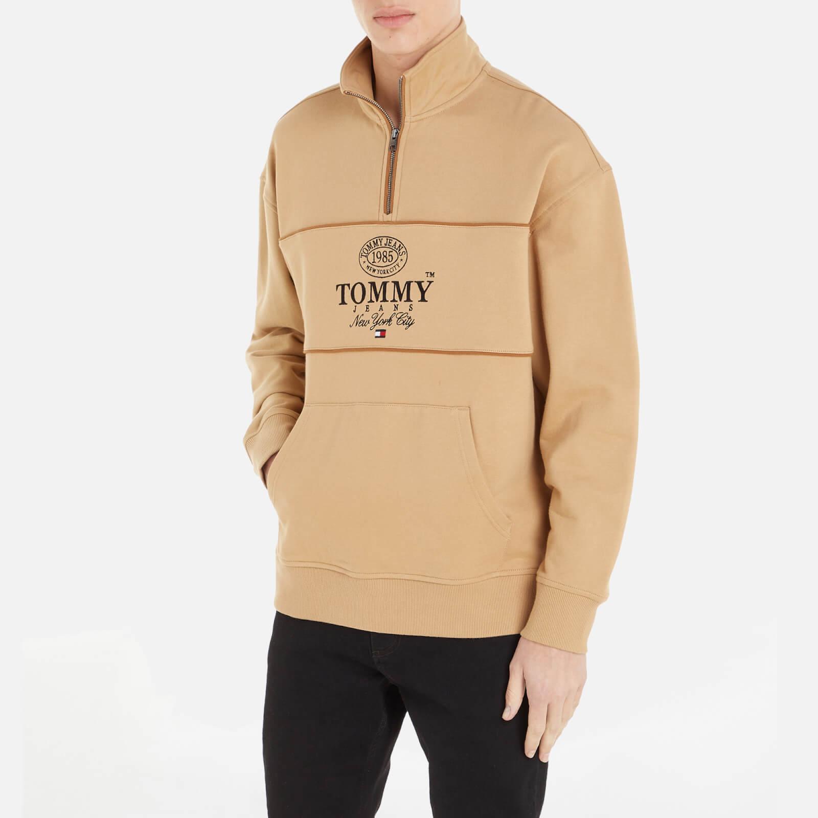 sorg timeren Tage af Tommy Hilfiger Relaxed Luxe Athletic Half-zip Cotton Top in Natural for Men  | Lyst