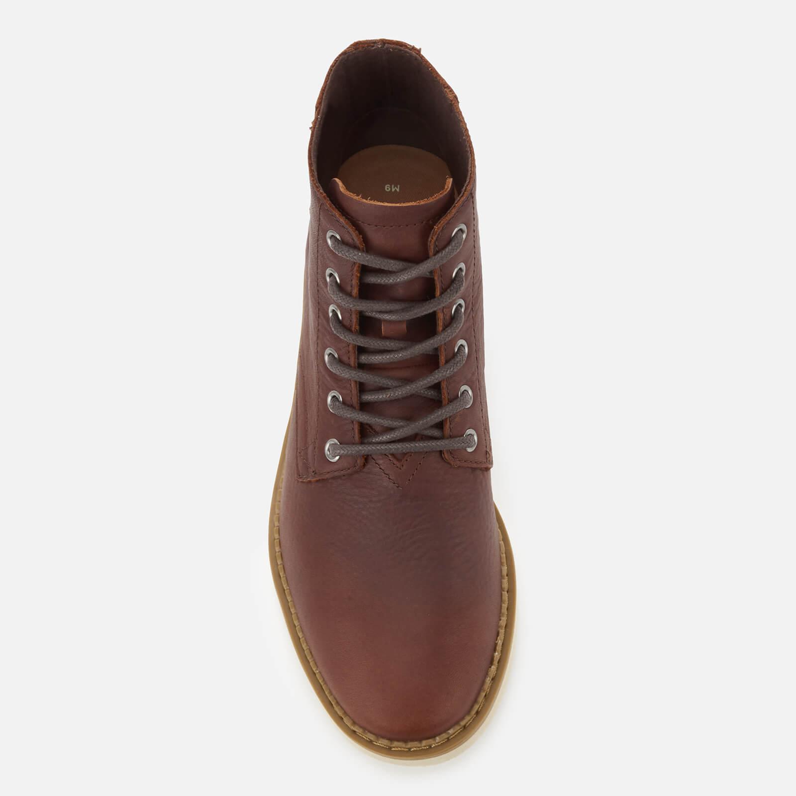 toms water resistant dark brown leather men's porter boots
