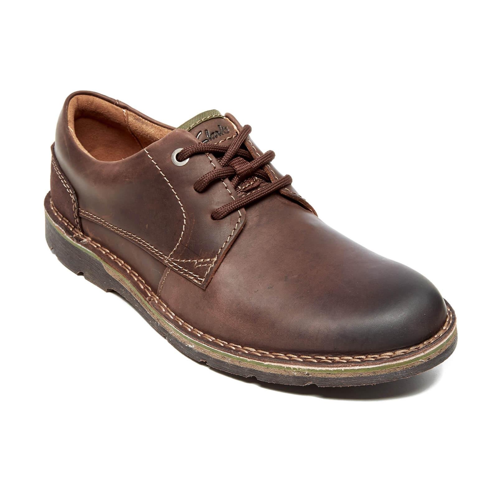 Clarks Edgewick Plain Leather Shoes in Brown for Men - Lyst