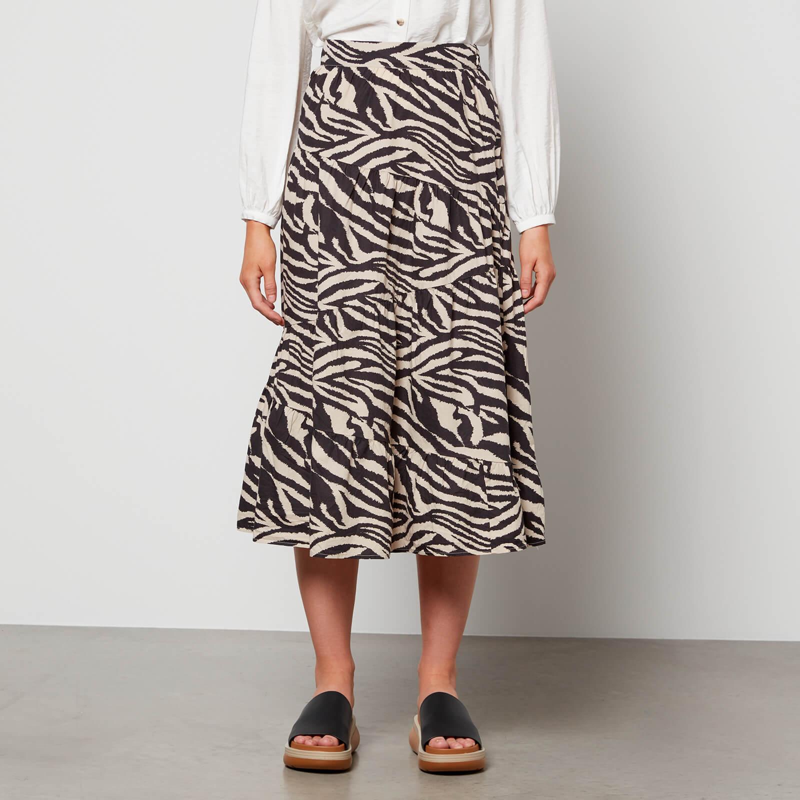Whistles Zebra Print Tiered Skirt Lyst UK