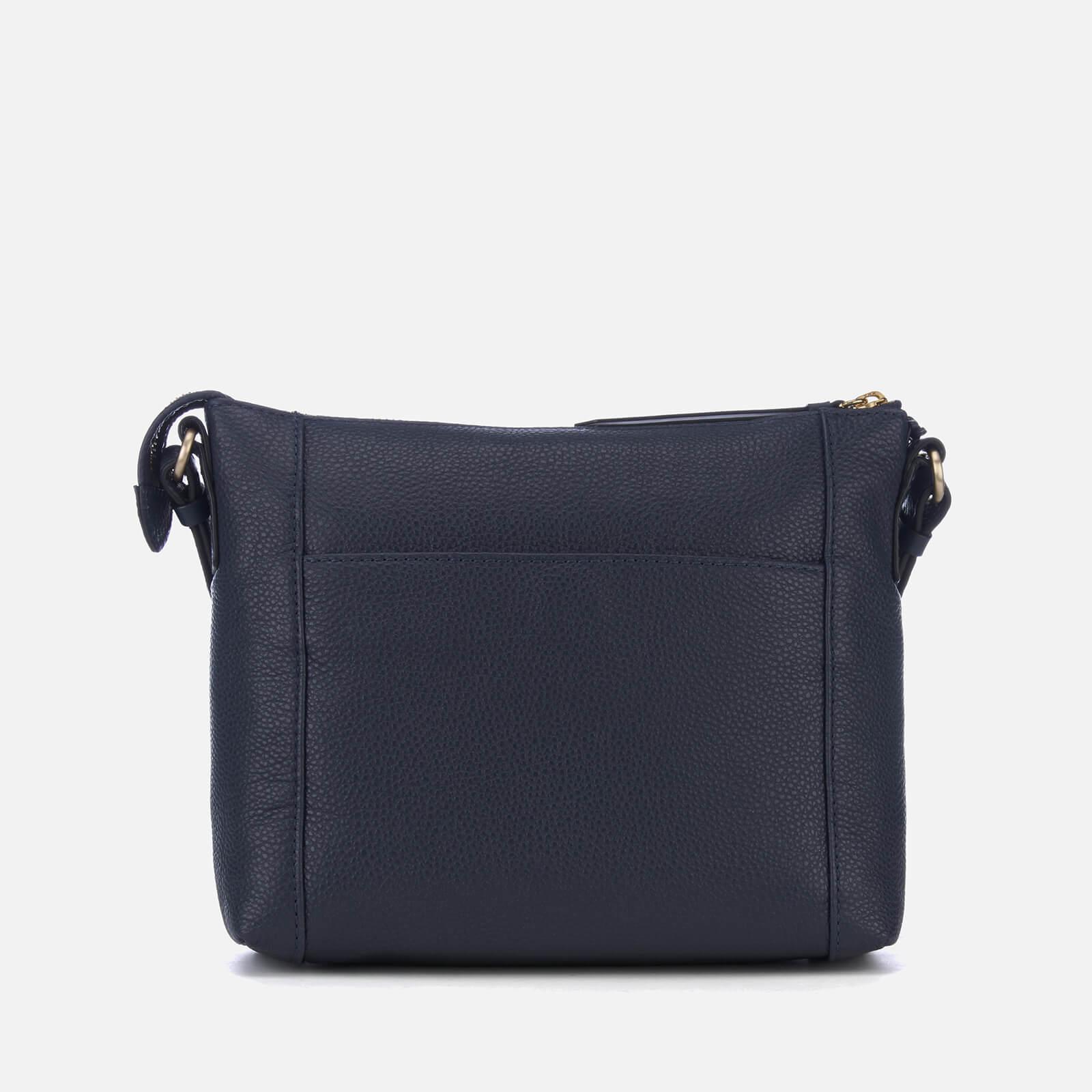 Radley Leather Fountain Road Medium Cross Body Zip Top Bag in Navy