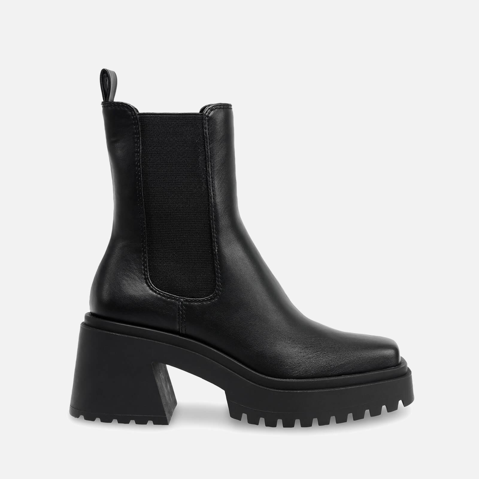 Steve Madden Parkway Leather Heeled Chelsea Boots in Black | Lyst