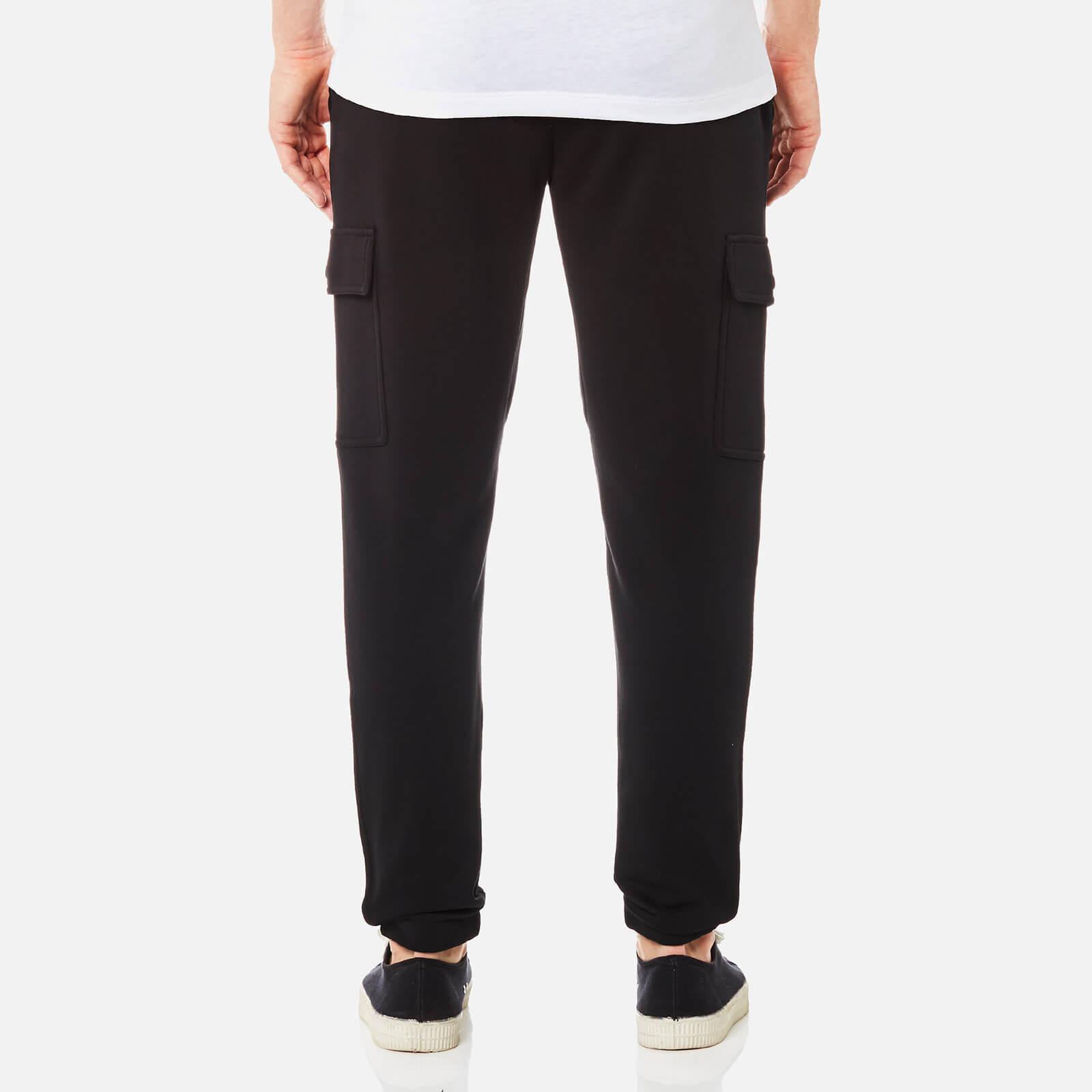 black cargo sweatpants