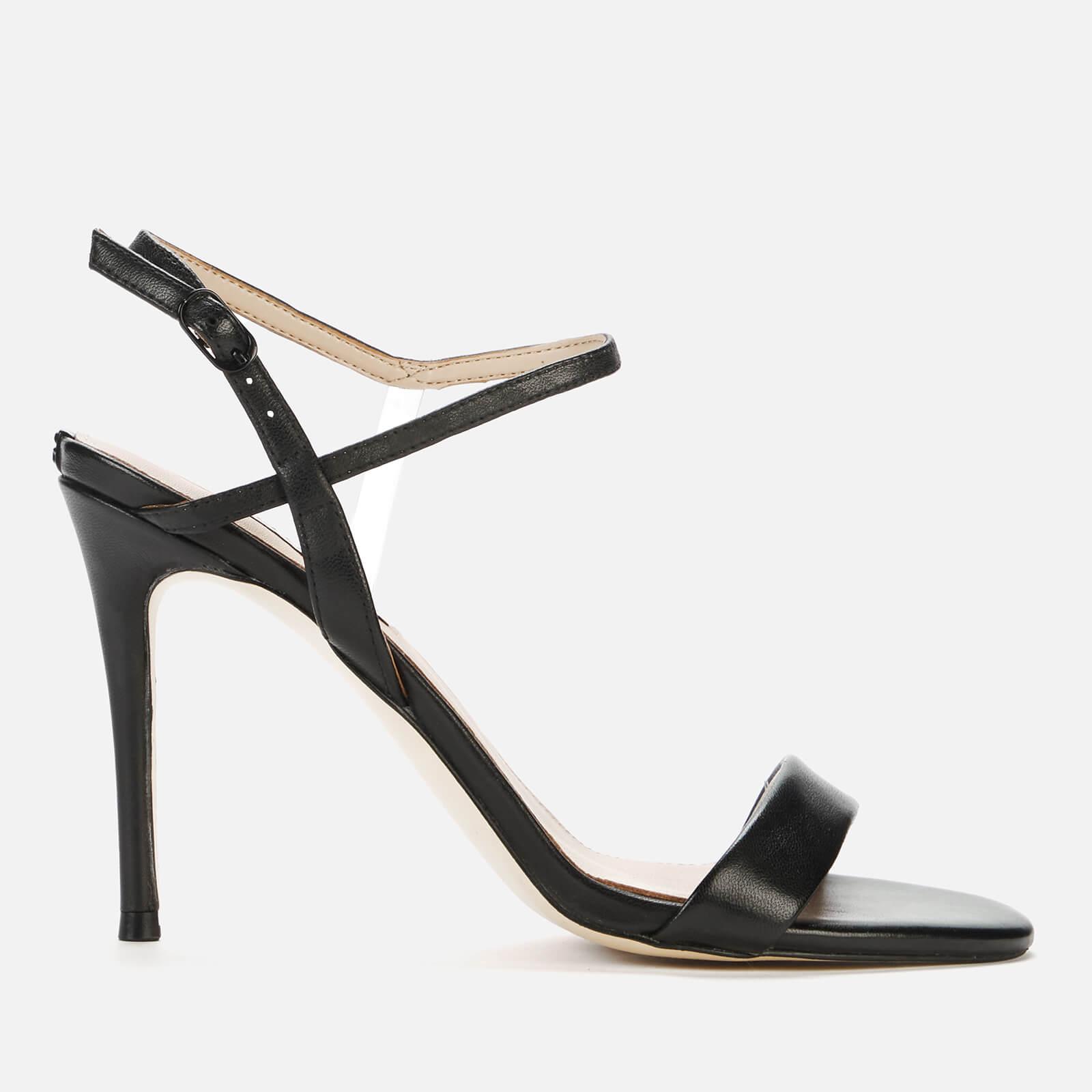 Guess Kabelle Leather Heeled Sandals in Black | Lyst