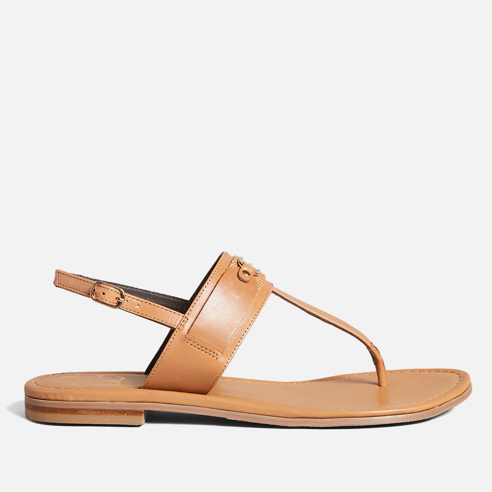 Ted Baker Jazmiah Toe-post Leather Sandals in Brown | Lyst