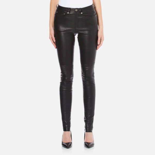 Gestuz Women's Alou Leather Pants in Black Lyst Australia