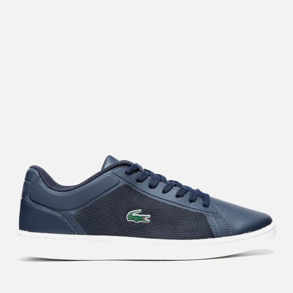 LACOSTE TRAINERS ENDLINER 116 MENS GREY LEATHER SNEAKERS