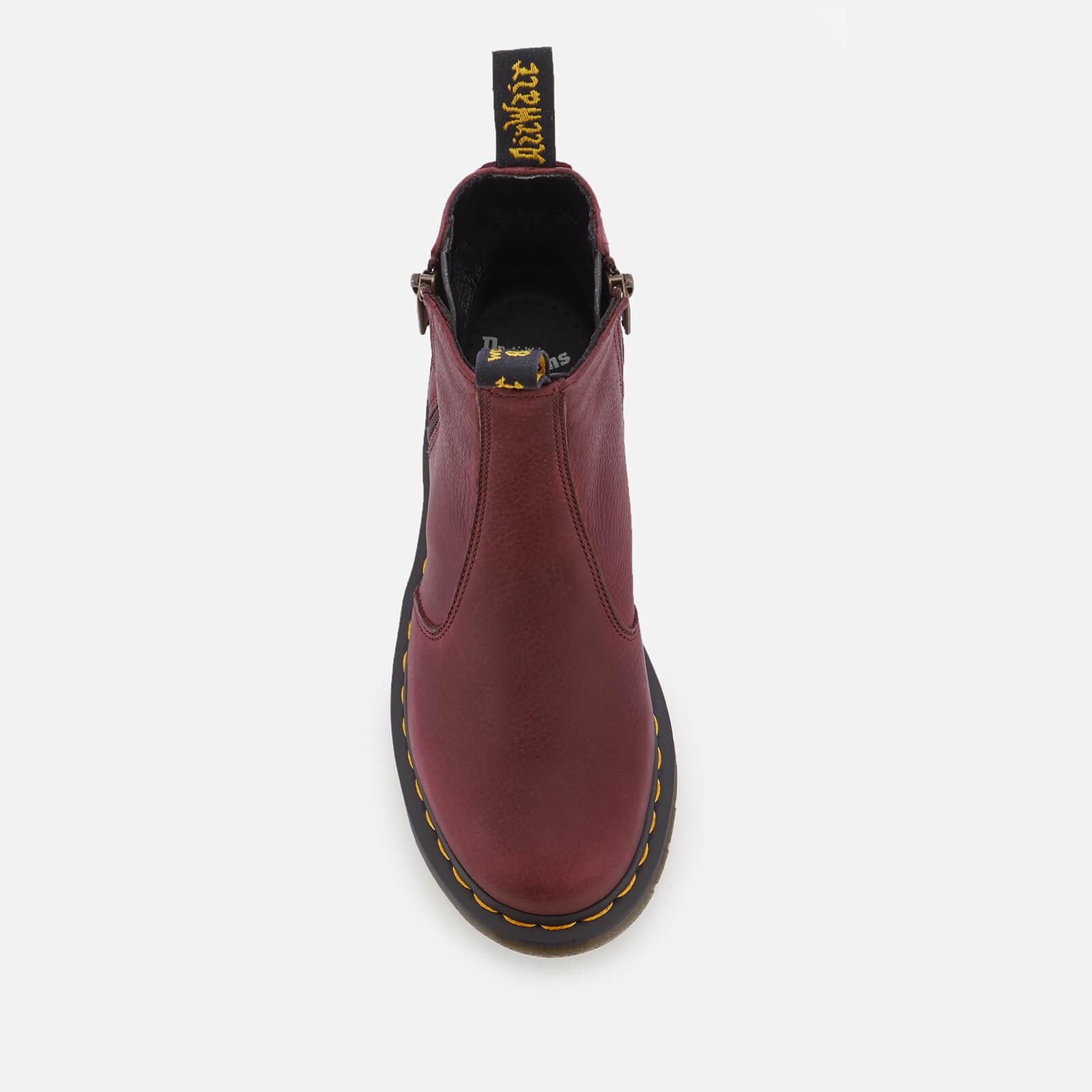 dr martens burgundy 2976 zip chelsea boots