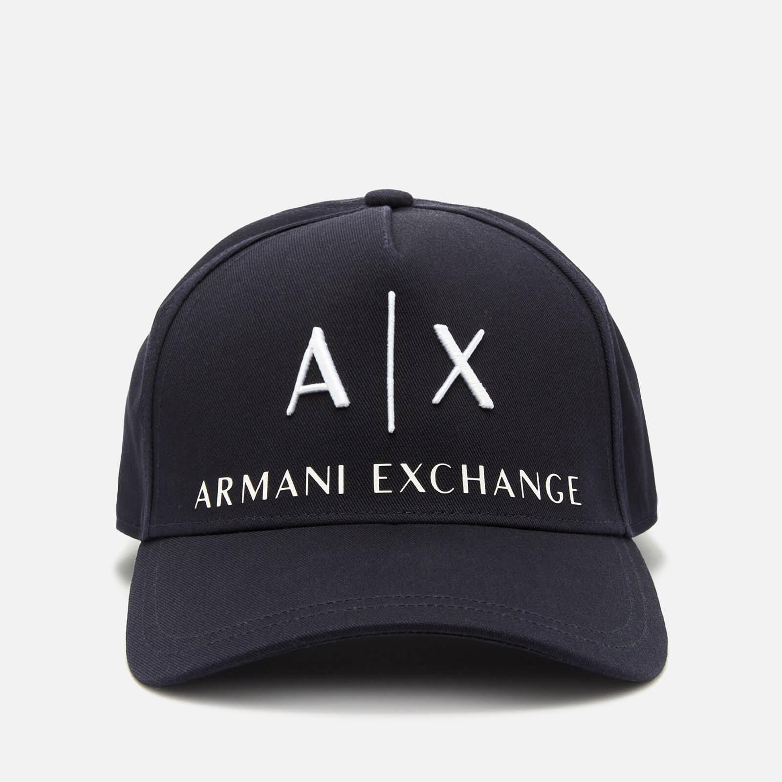 Armani Exchange Cotton Corporate Ax Logo Cap in Navy (Blue) for Men | Lyst