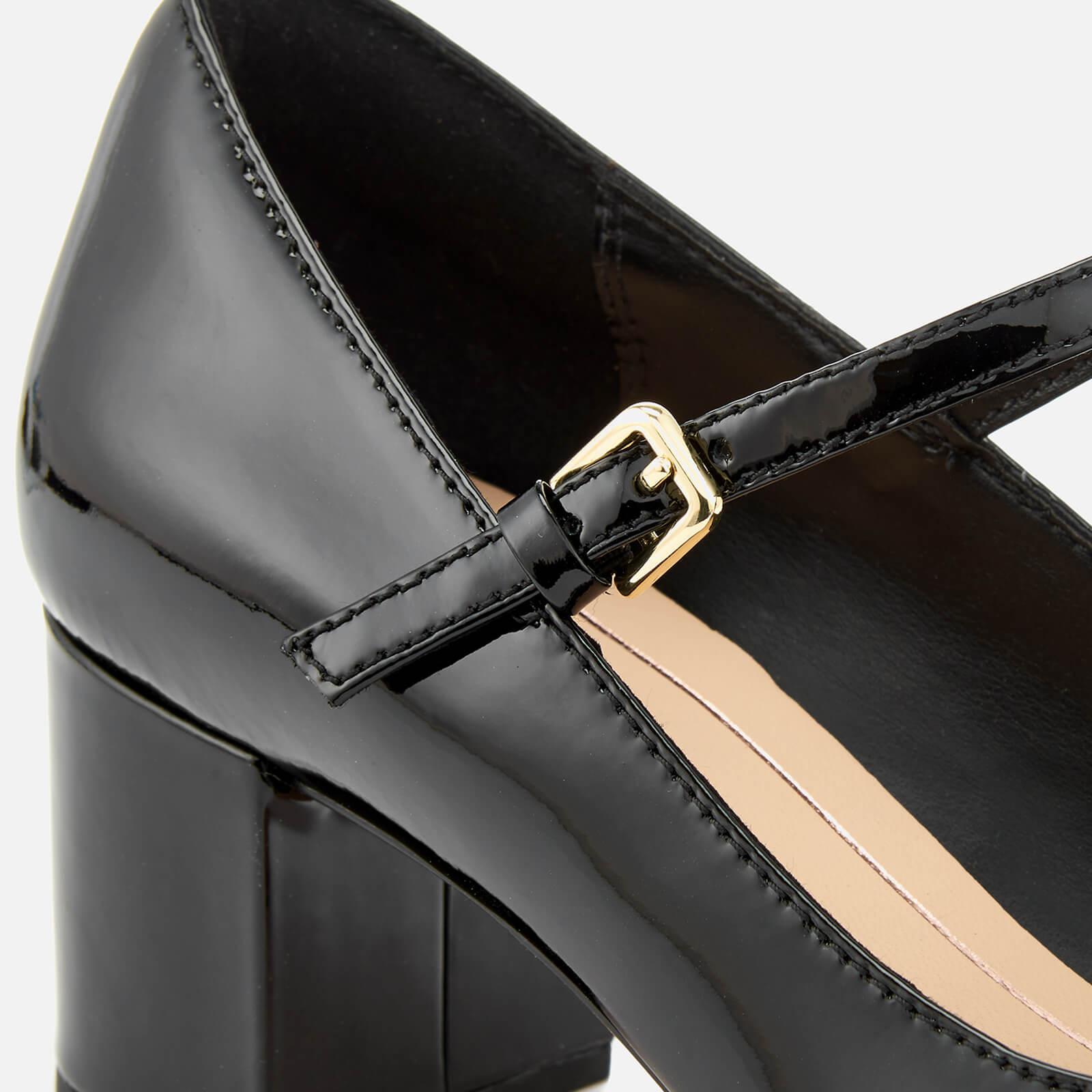 Clarks Orabella Fern Patent T-bar Block Heels in Black | Lyst Australia