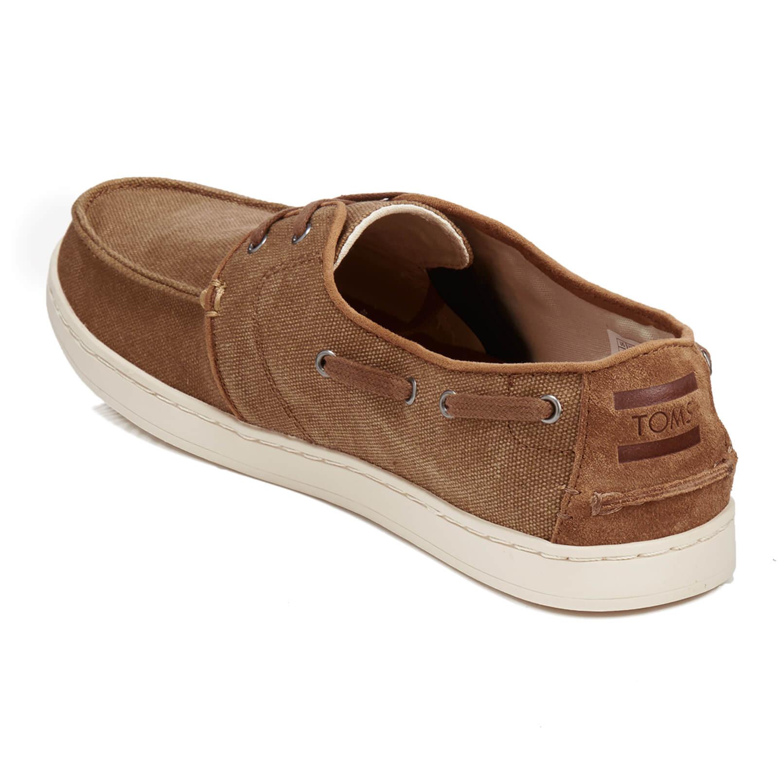 TOMS Culver Linen Boat Shoes in Tan (Brown) for Men Lyst