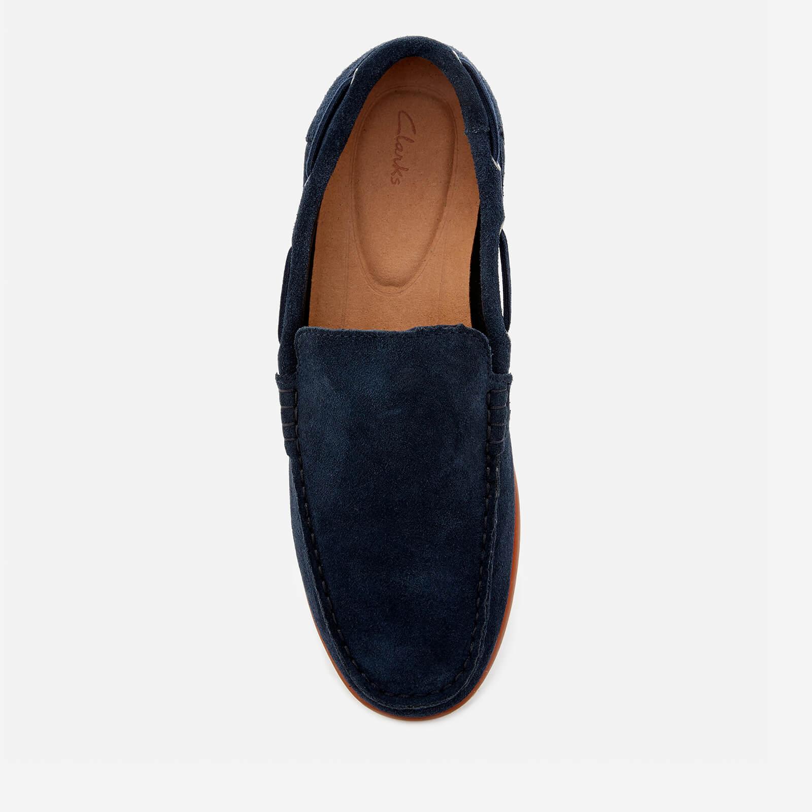 Clarks Morven Sun Suede Slip-on Boat Shoes in Navy (Blue) for Men - Lyst