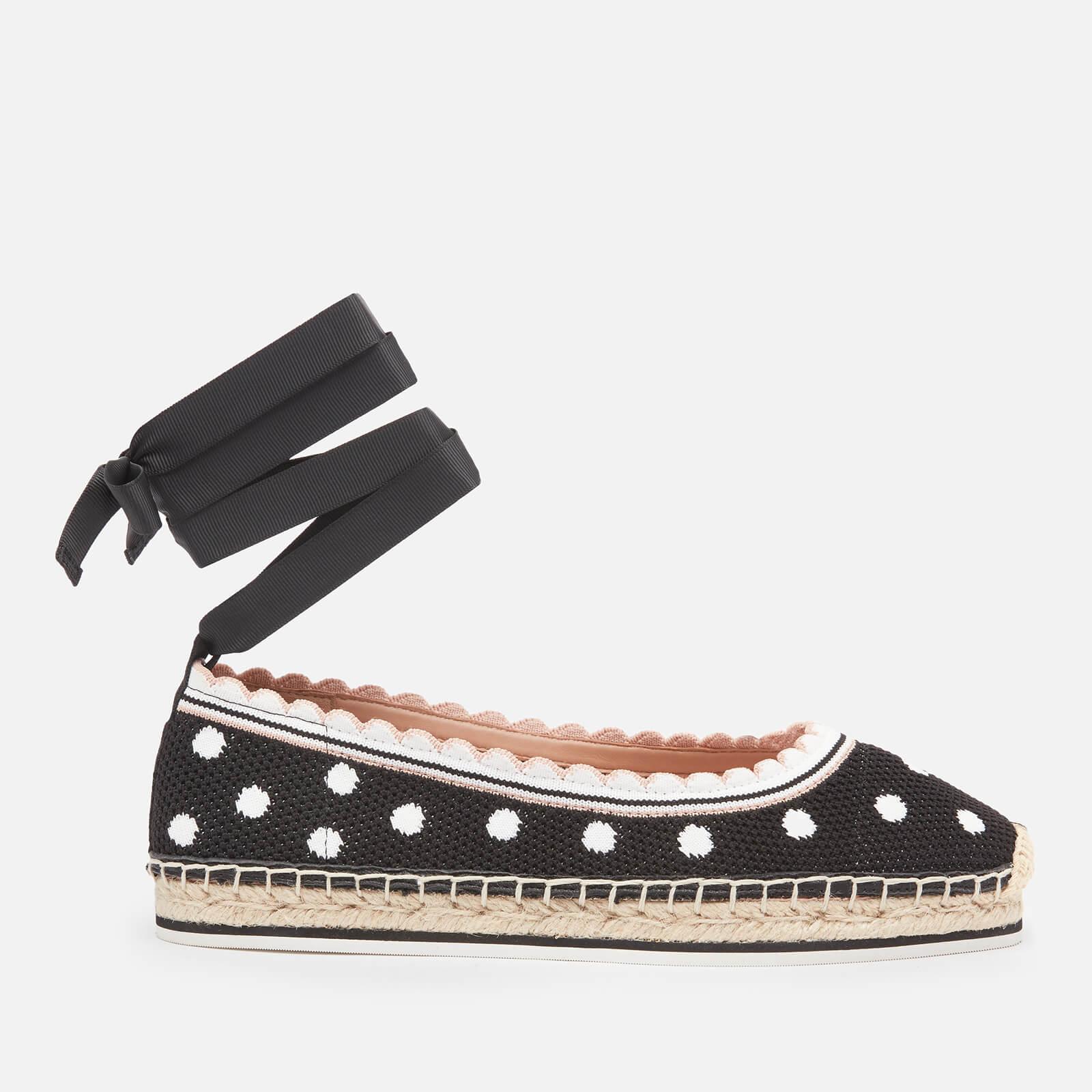 Kate Spade Cotton Knottingham Knitted Espadrilles in Black | Lyst
