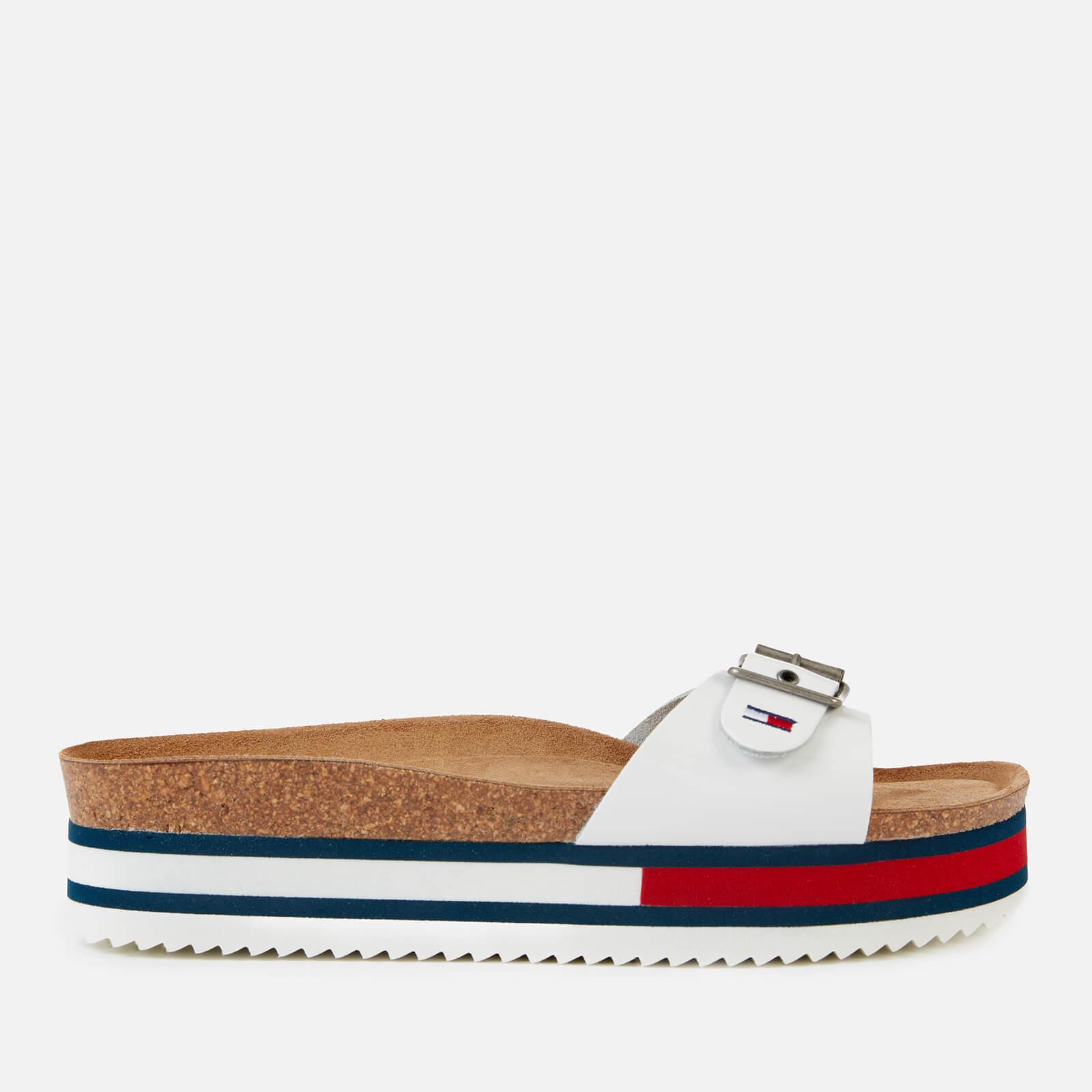 Tommy Flag Mule in White Lyst