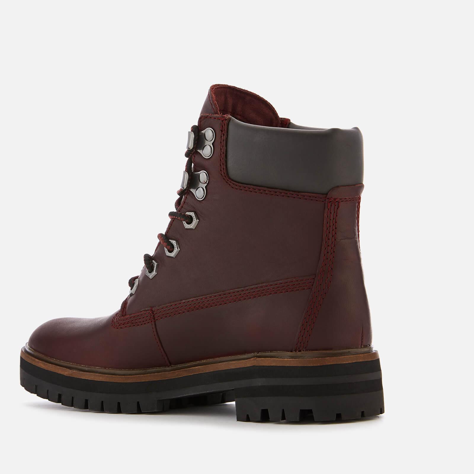 Timberland Leather Womens Burgundy London Square 6 Inch Boots in Brown |  Lyst