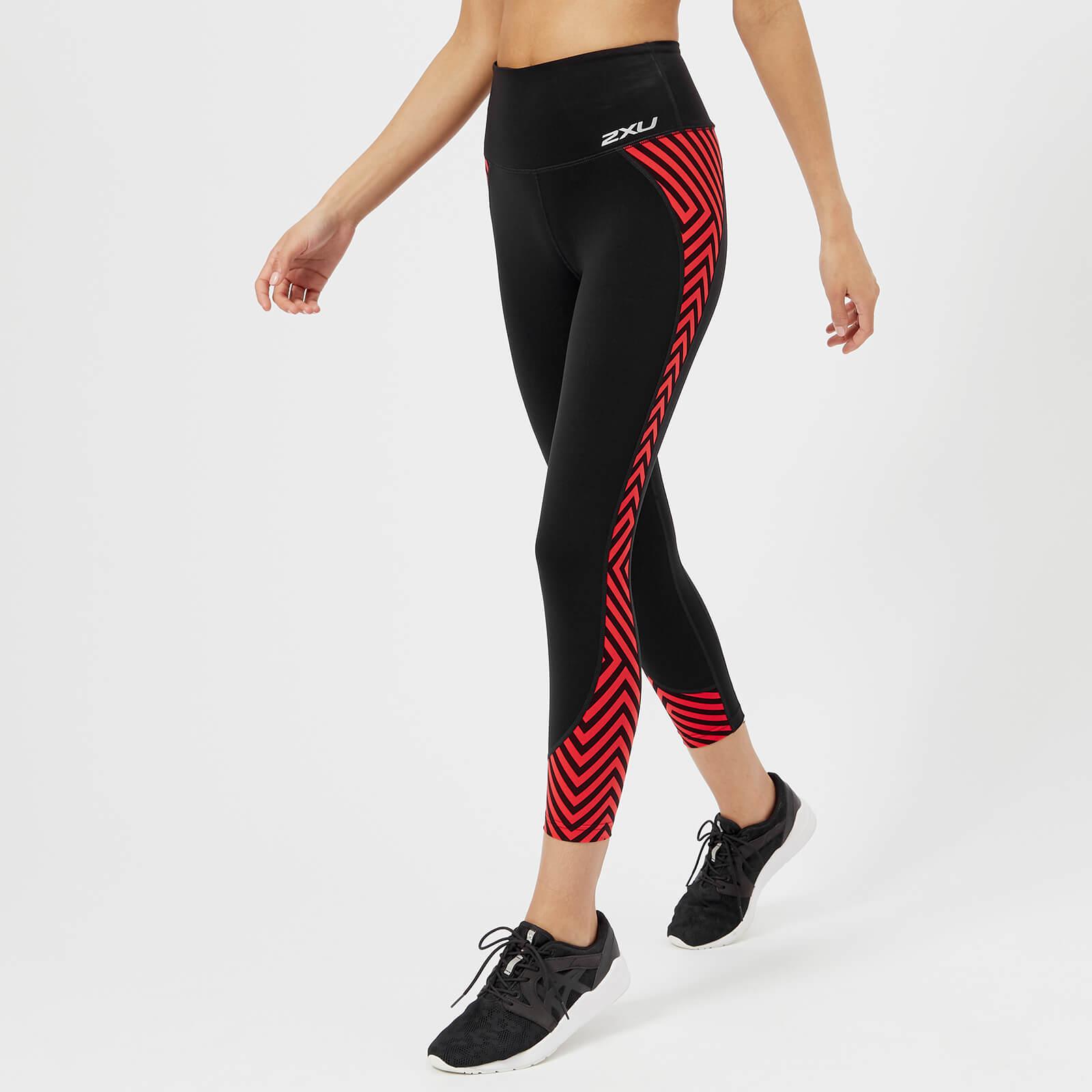 2XU Fitness Hi Rise Womens Long Compression Tights Red