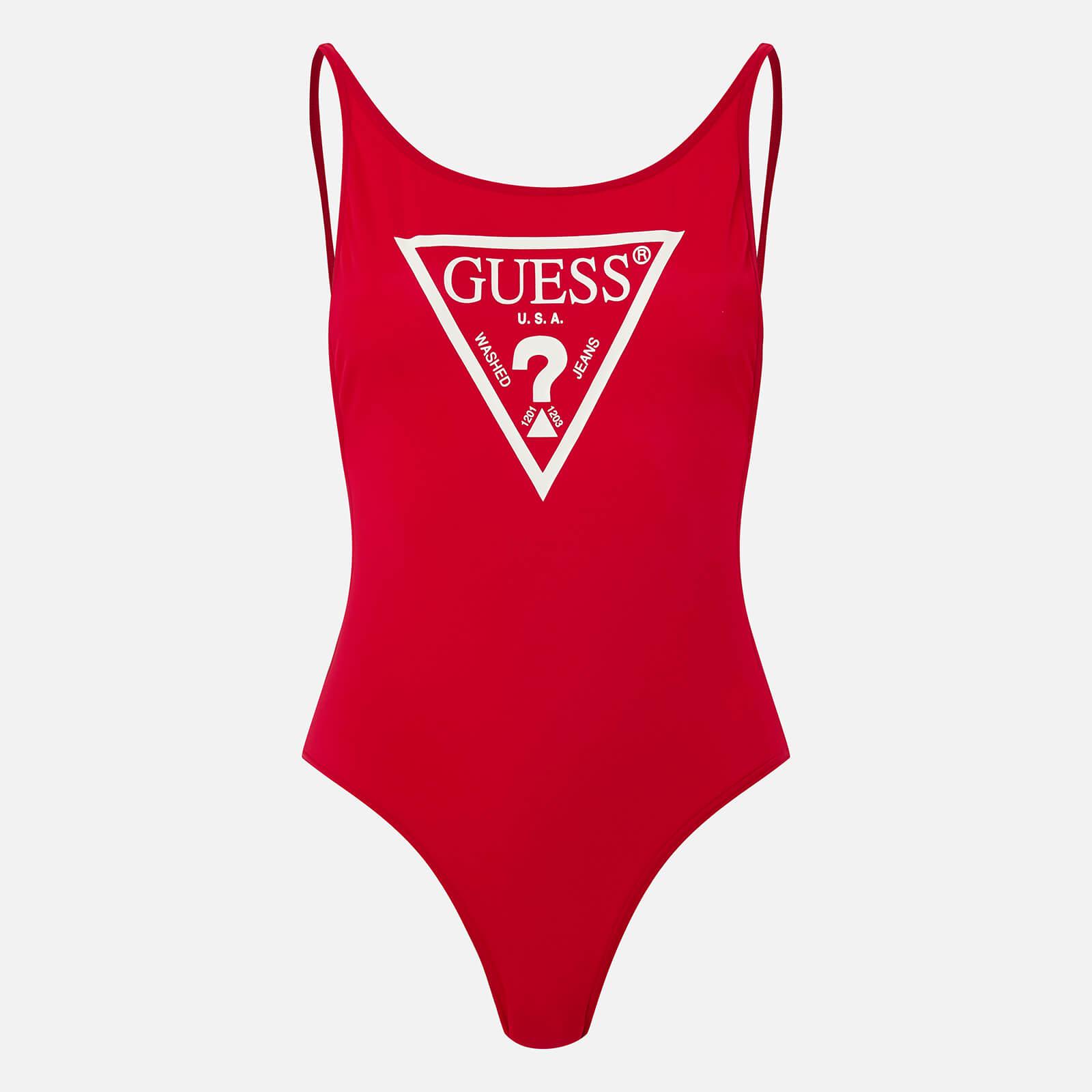 guess red swimsuit