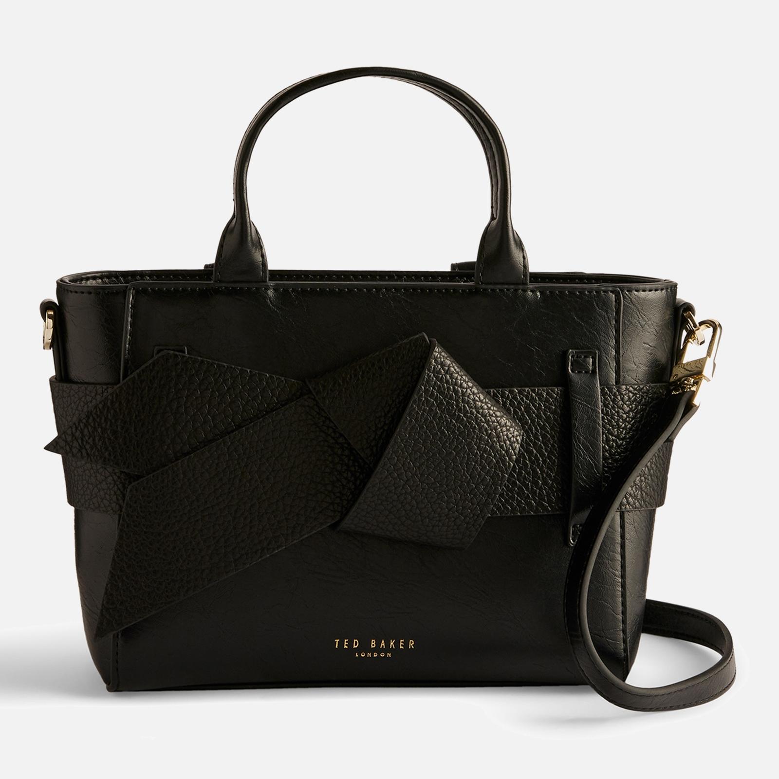 Ted Baker Jimsa Bow-detail Faux-leather Bag in Black | Lyst