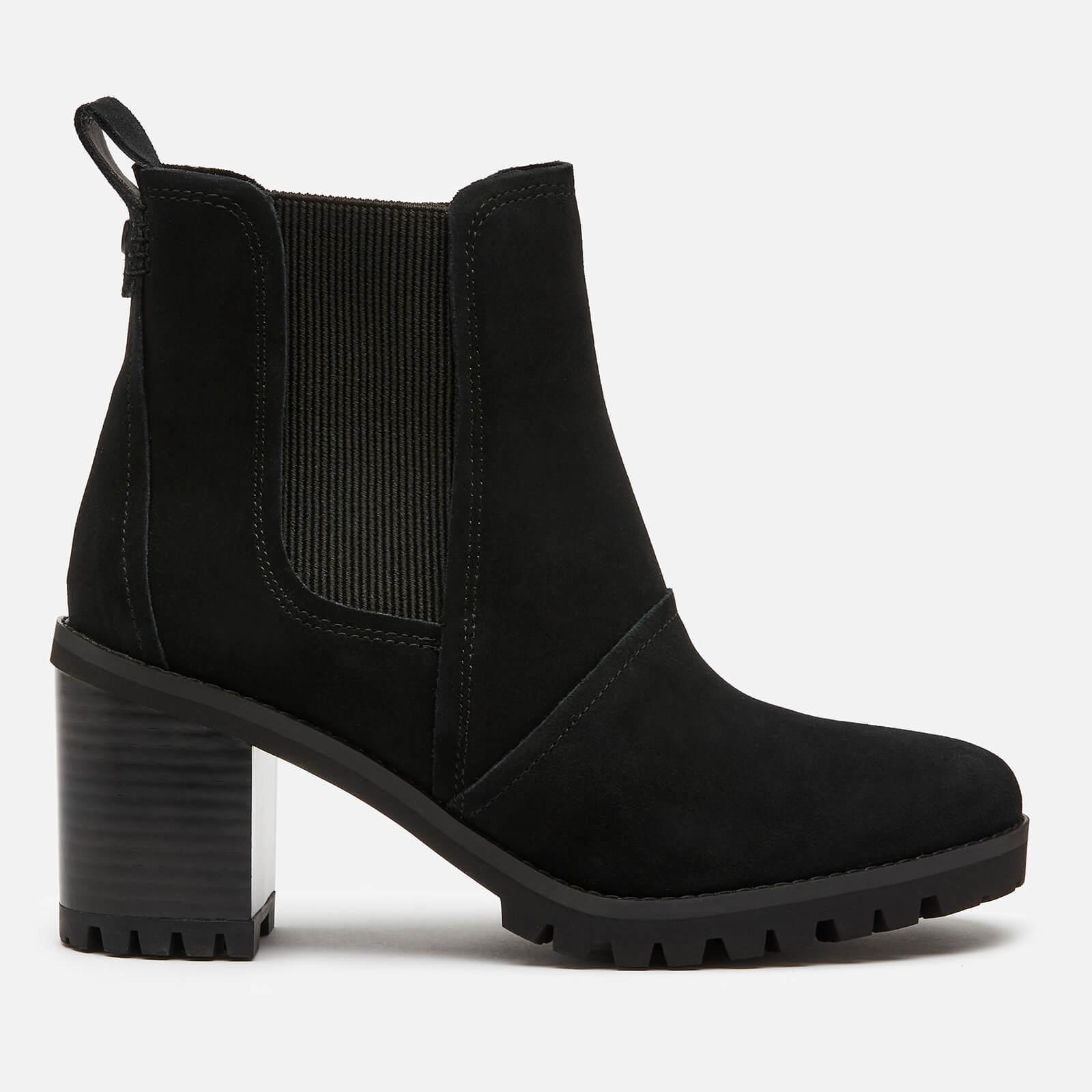 UGG Hazel Suede Chelsea Boots in Black Leather (Black) | Lyst